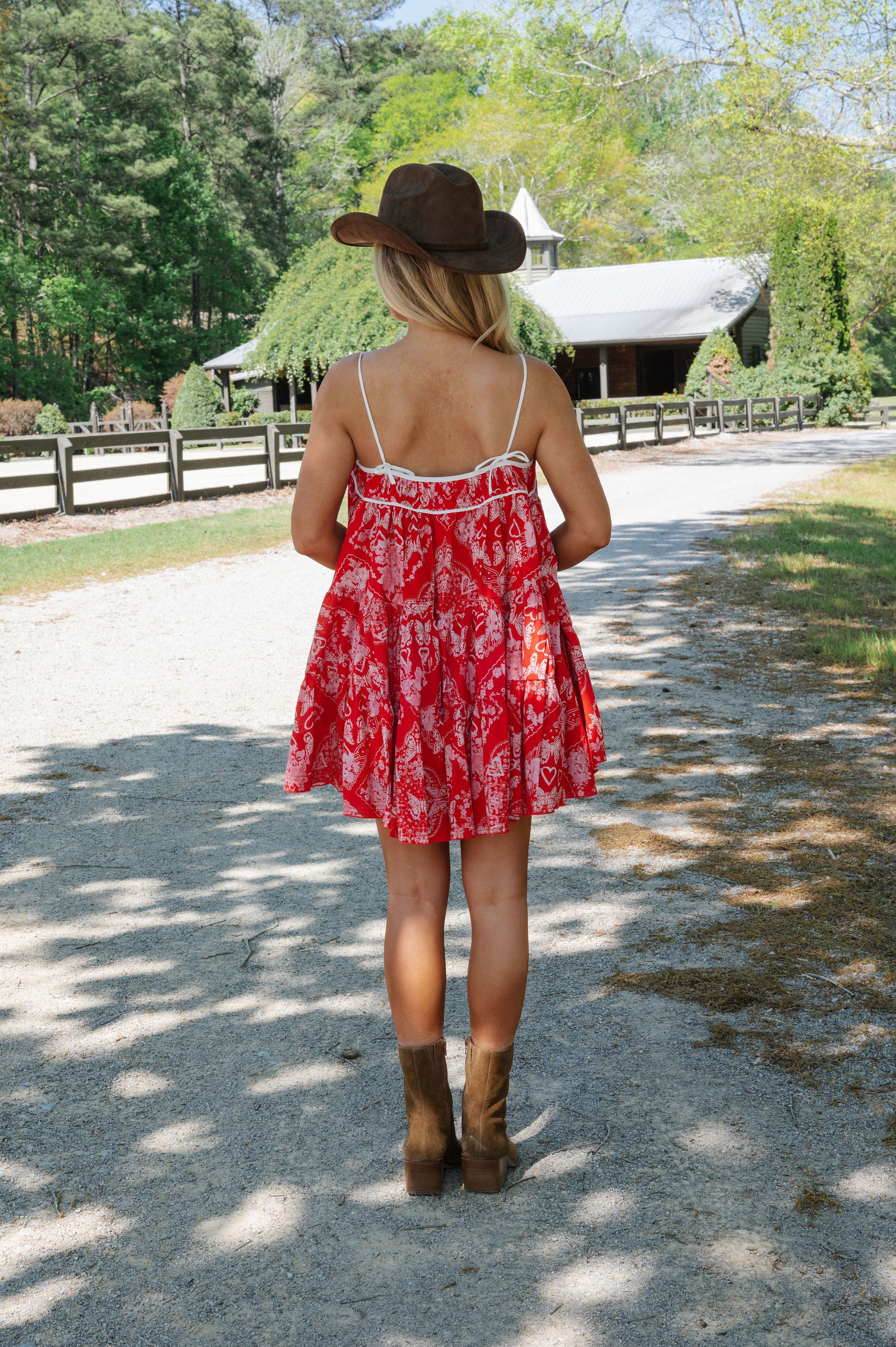 Darcy Swing Mini Dress-Red Multi
