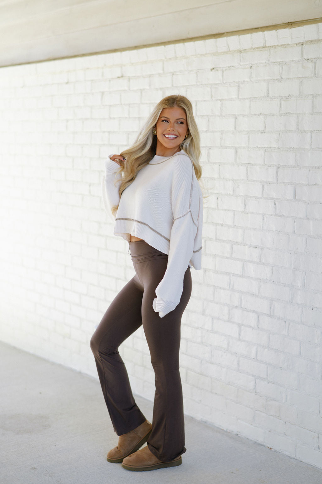 Ivory Contrast Sweater