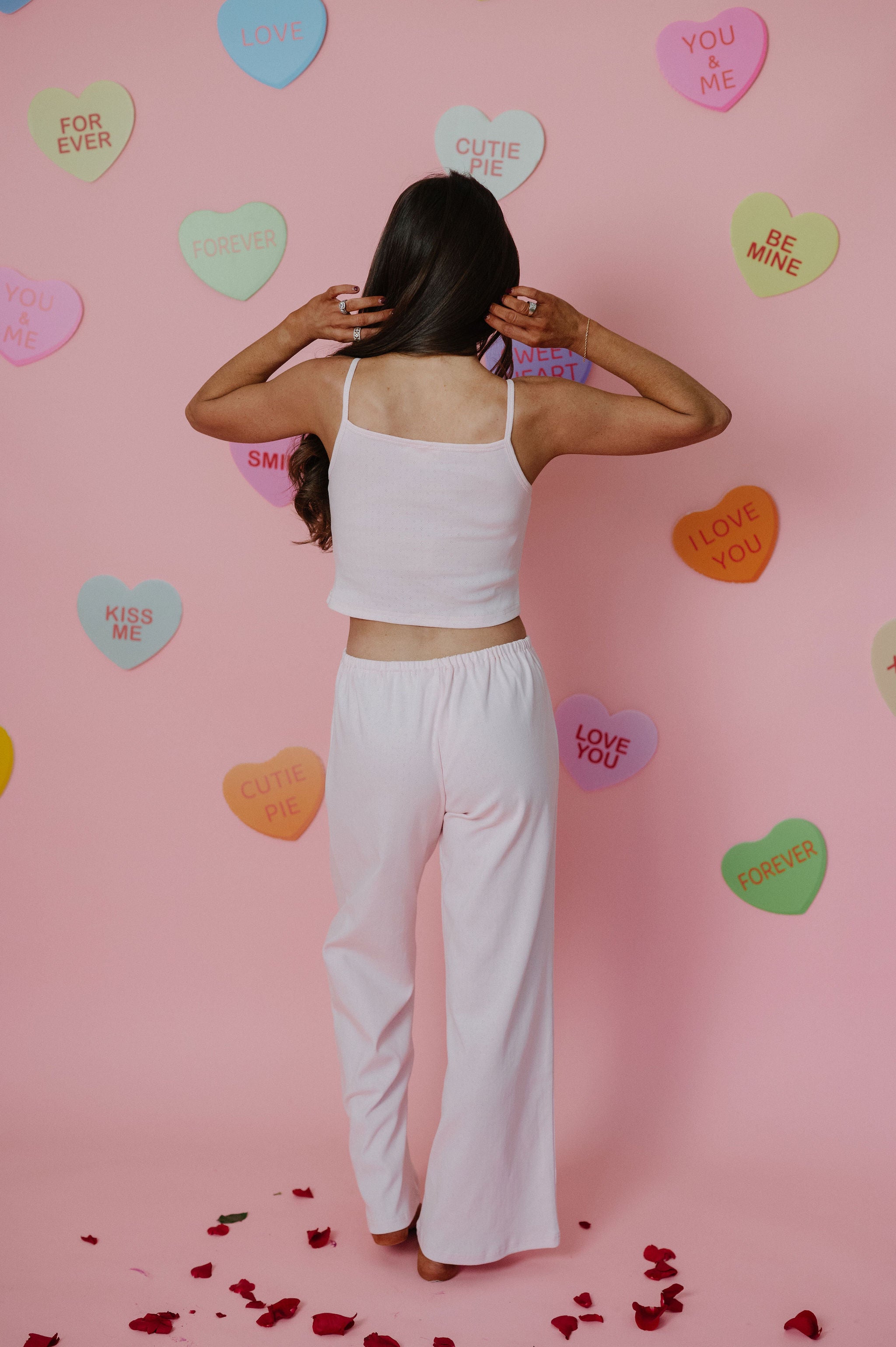 Ryan Pointelle Pants Set-Baby Pink