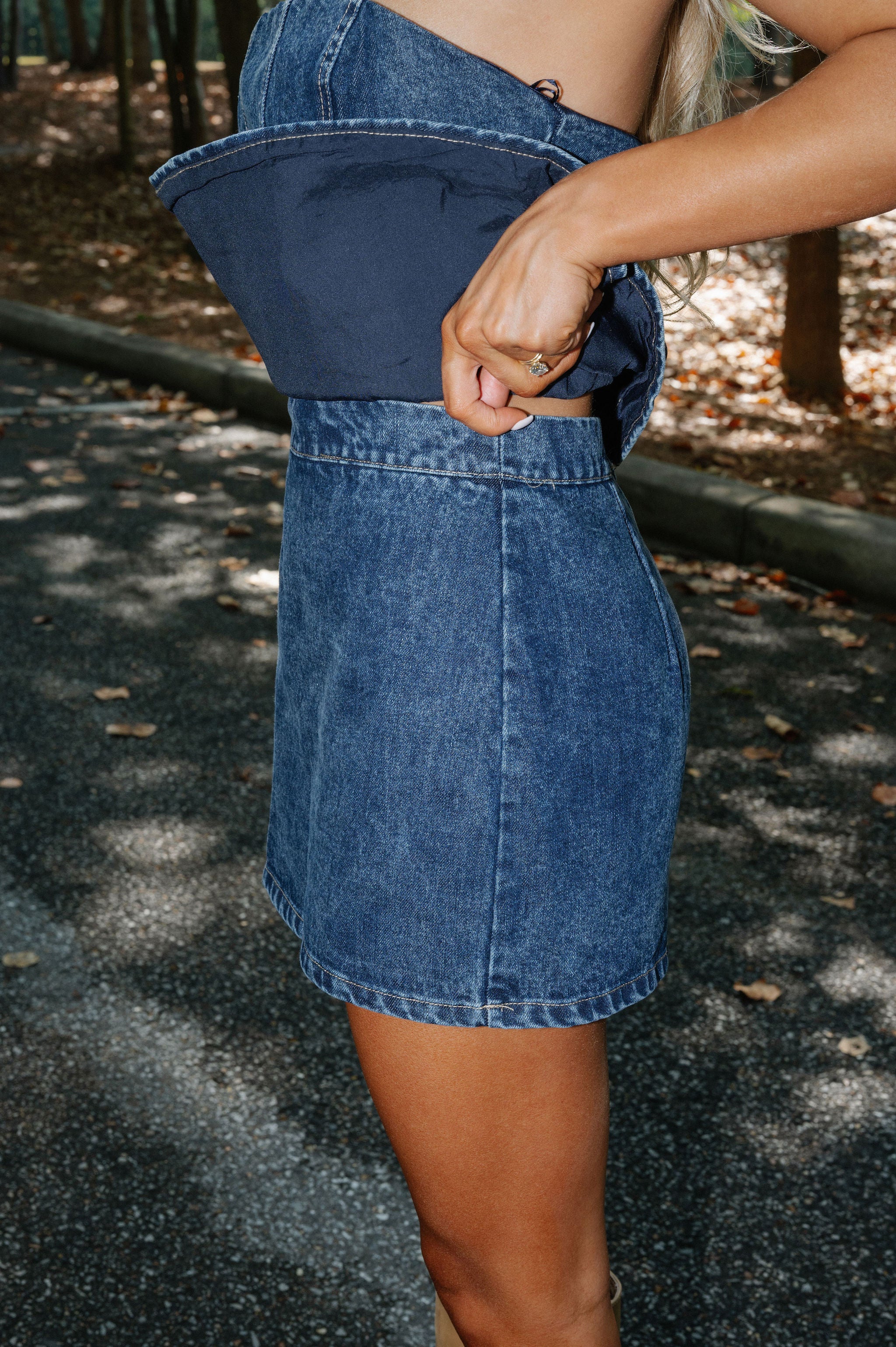 Rocko Skirt Set-Denim Blue