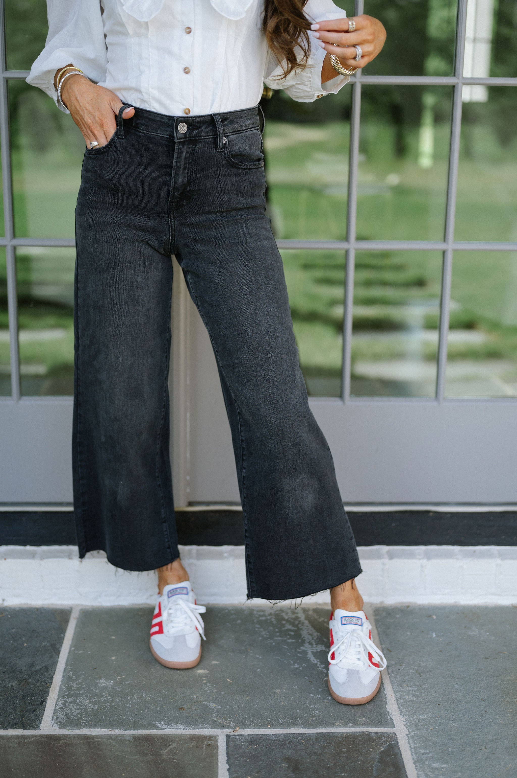 Samson Wide Leg Jeans-Black