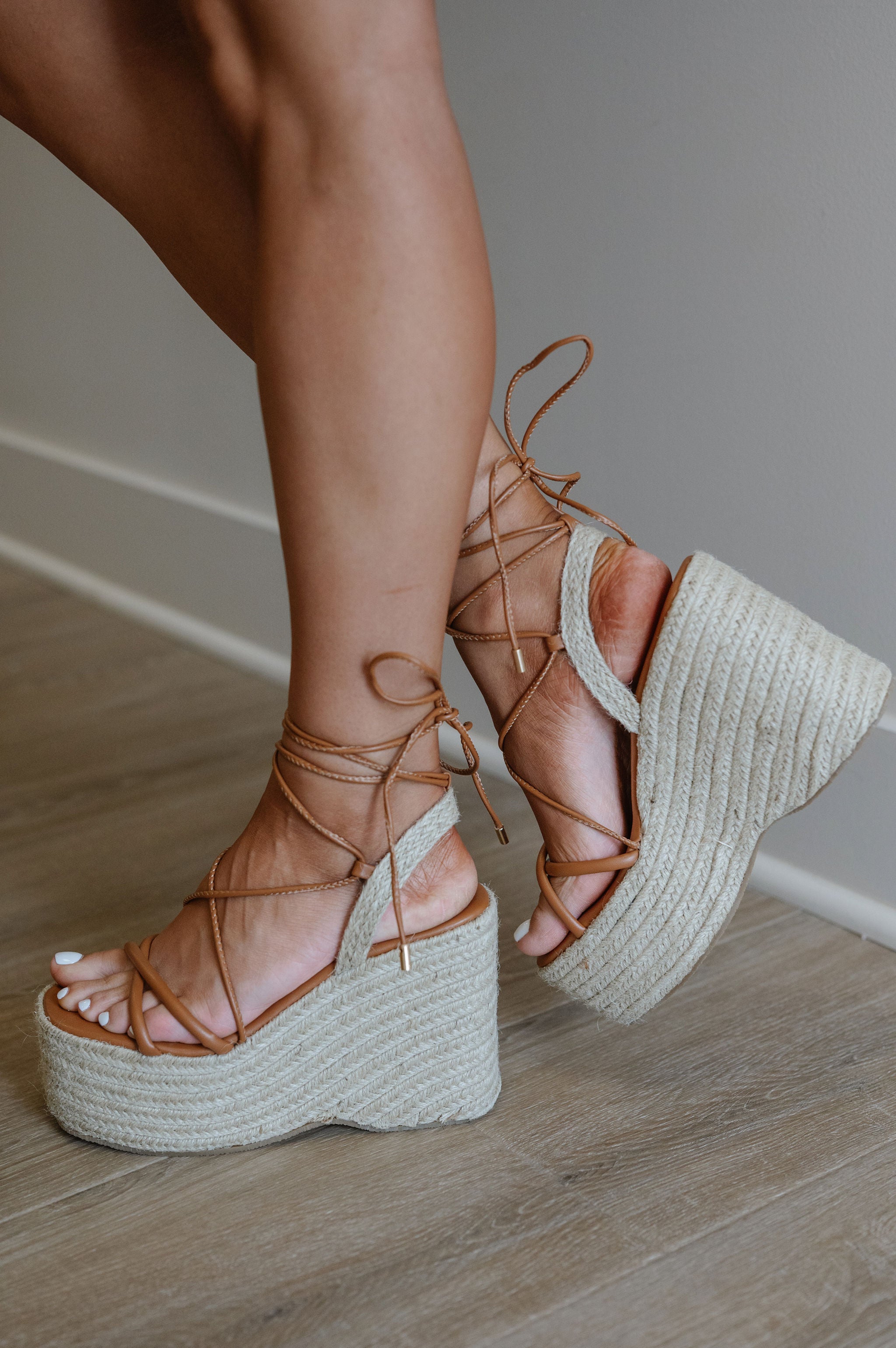 Miya Wrap Up Espadrille-Tan