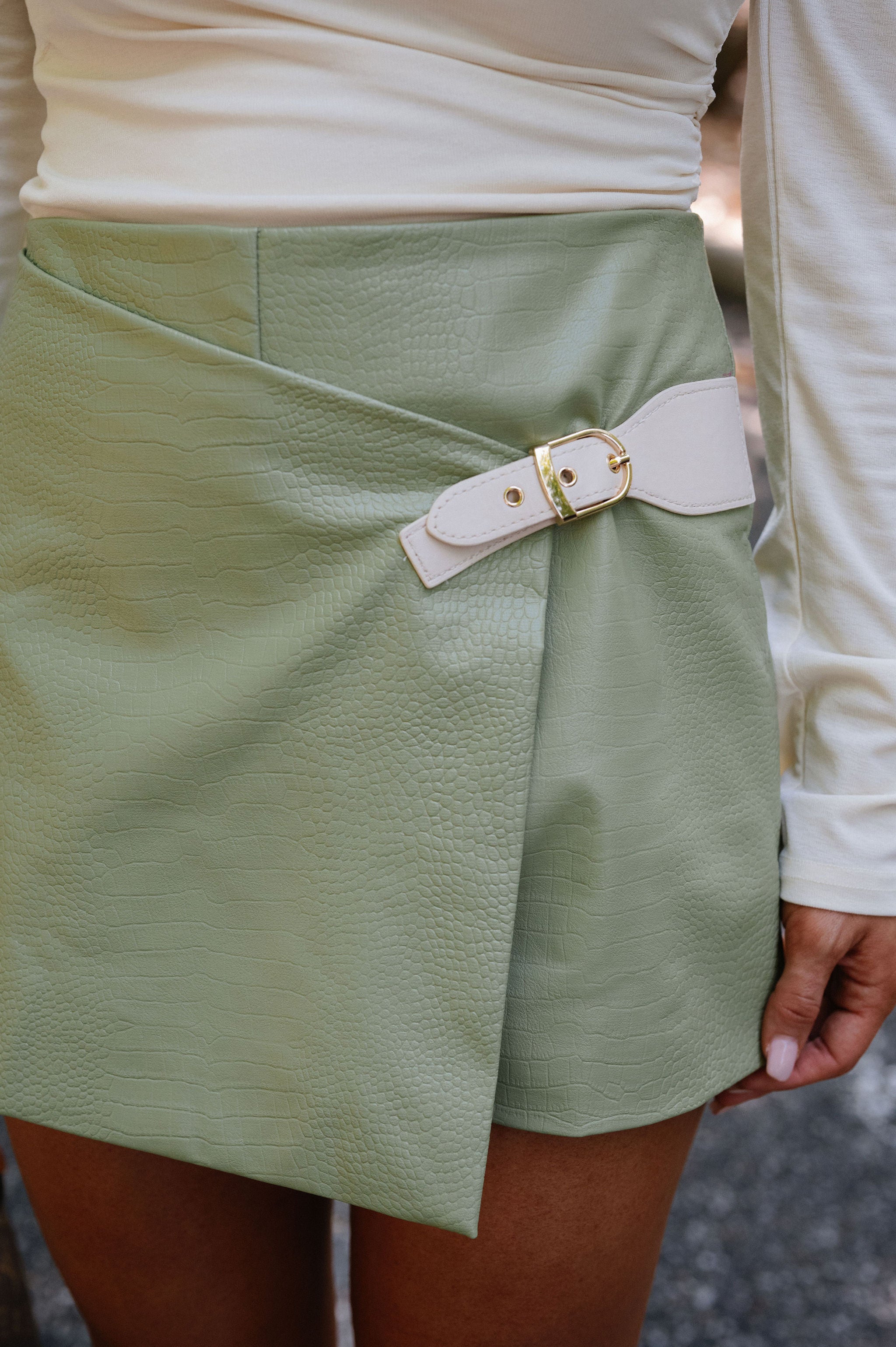 Heidi Crocodile Skort-Sage
