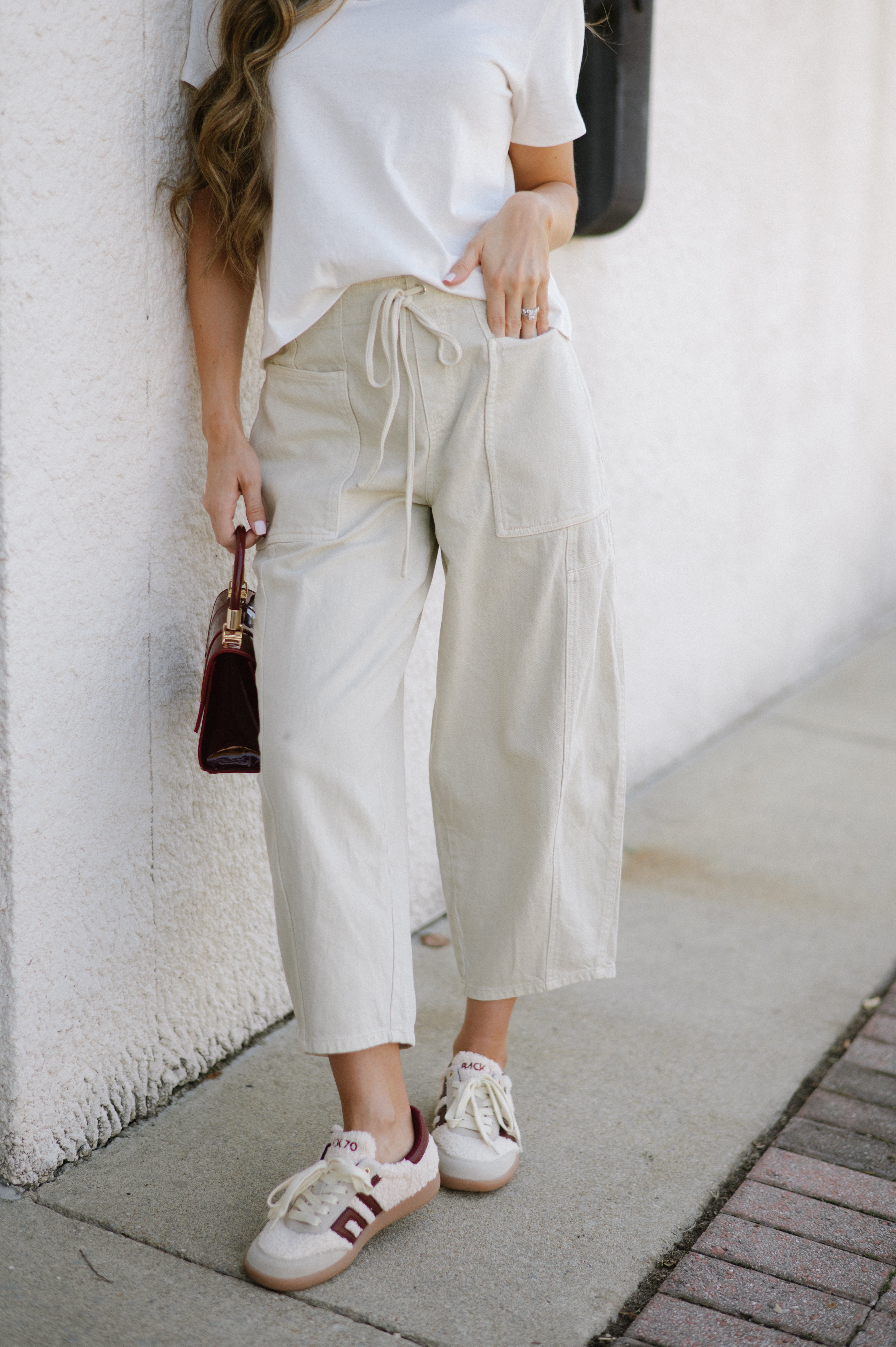 Patch Pocket Pants-Oat