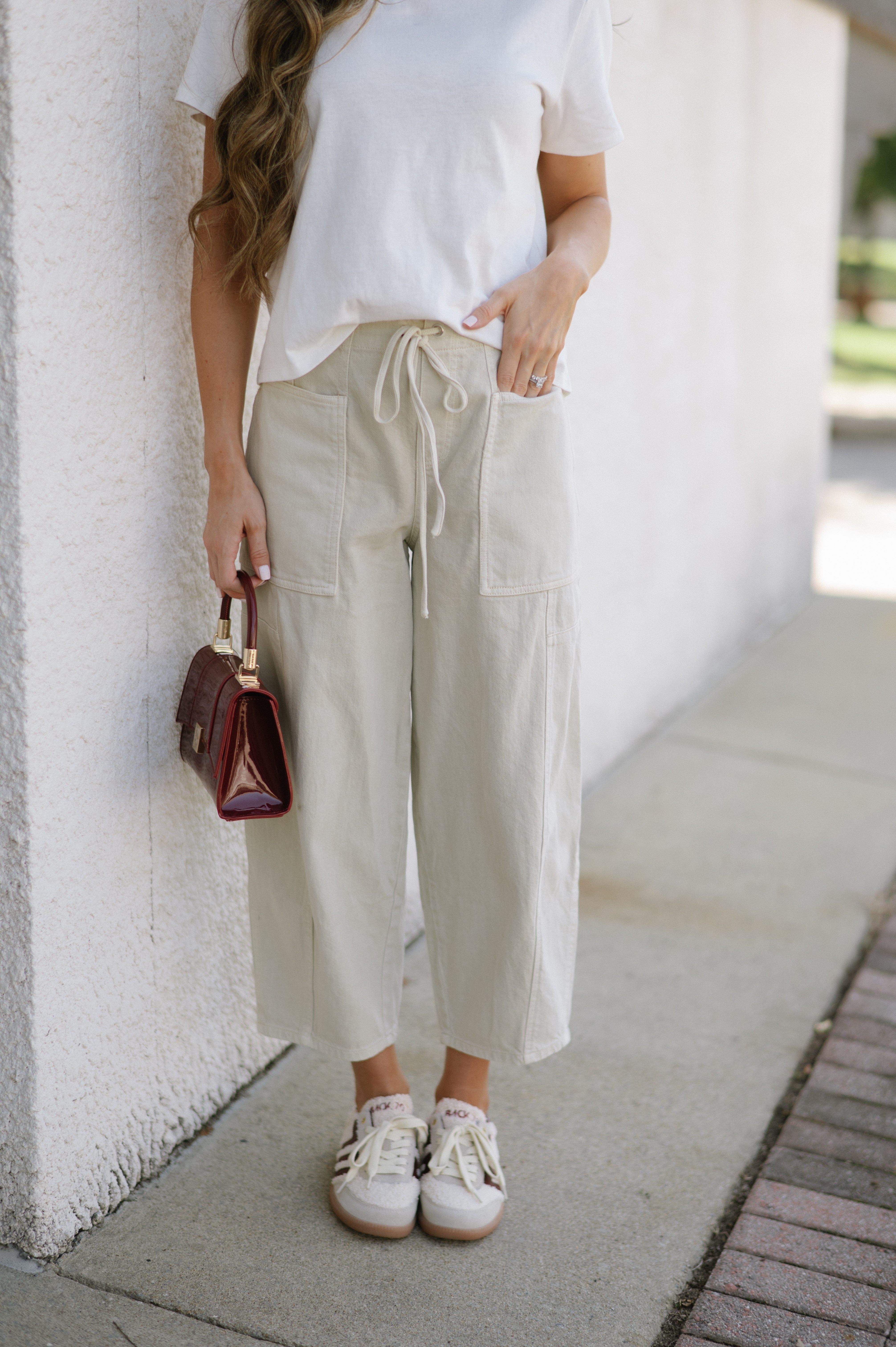 Patch Pocket Pants-Oat