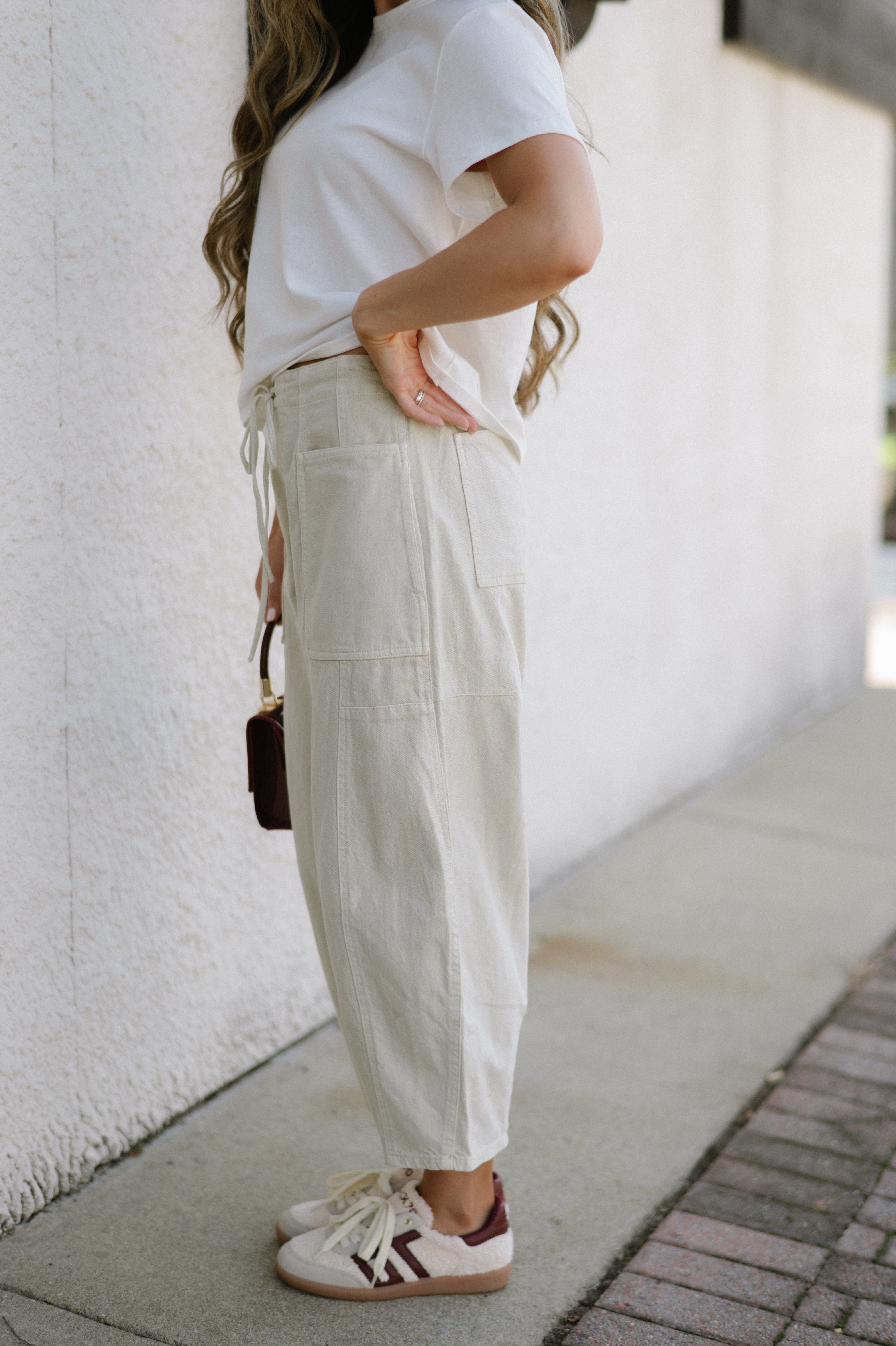 Patch Pocket Pants-Oat