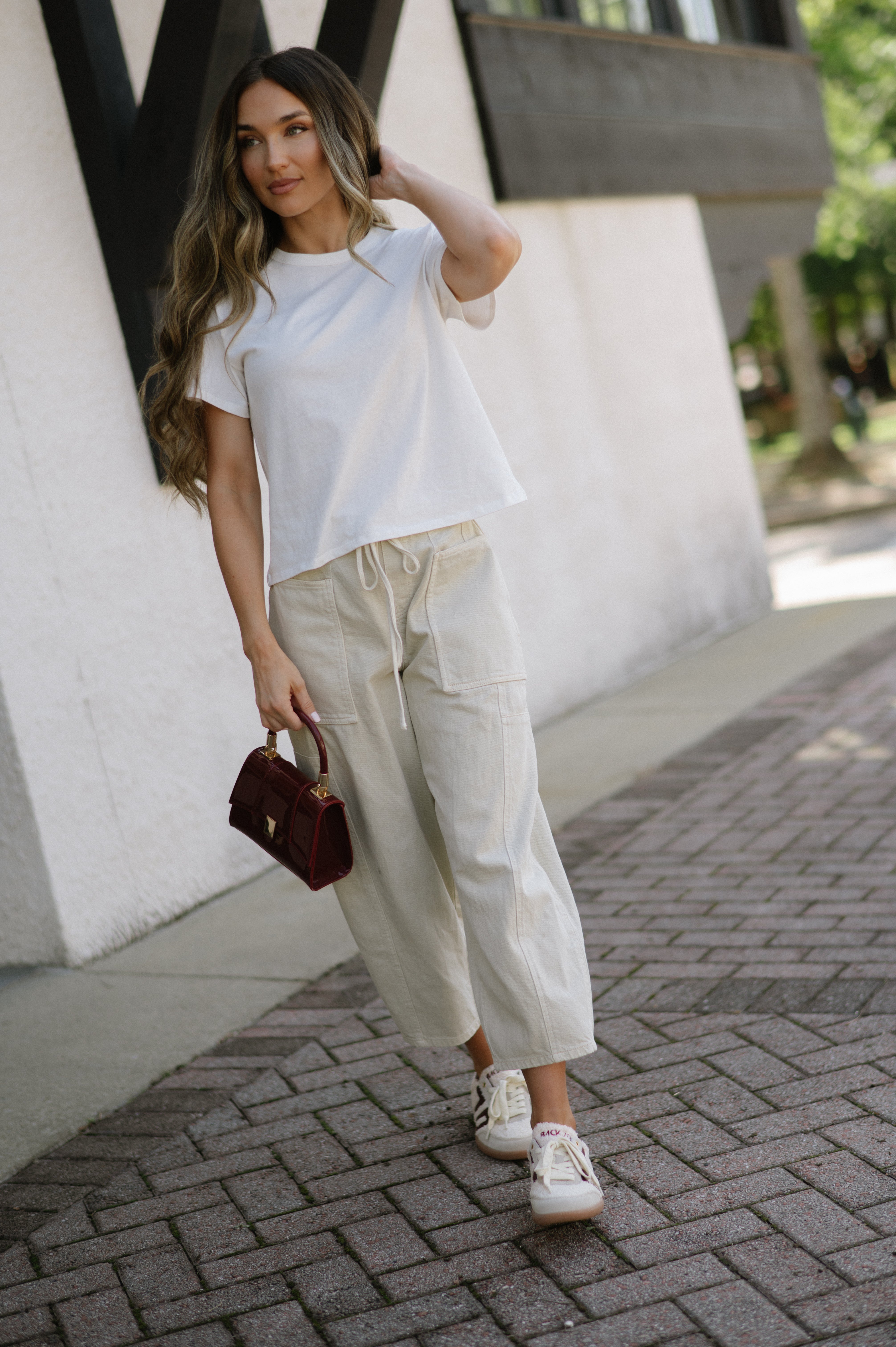 Patch Pocket Pants-Oat