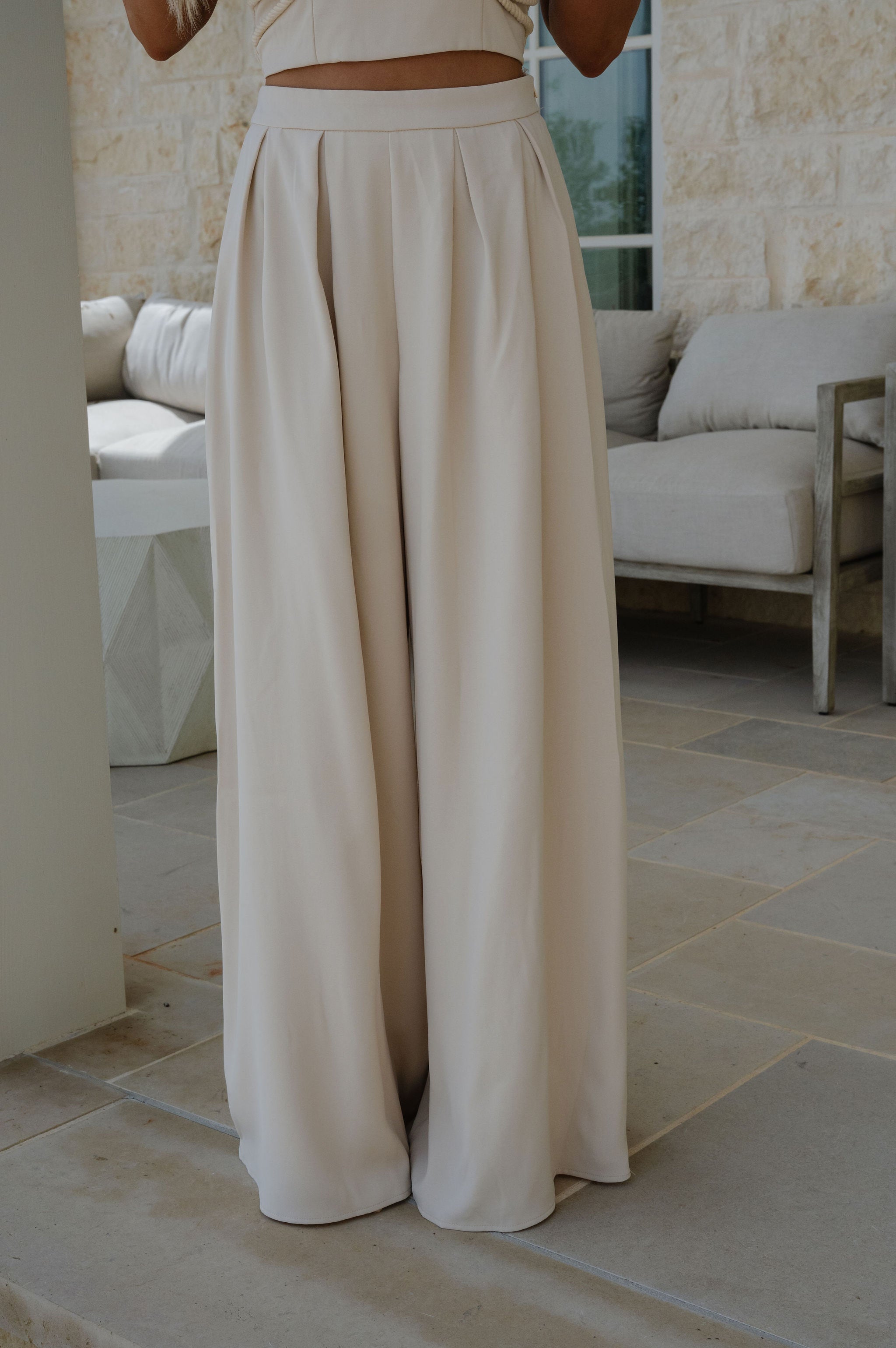 Monti Pants Set-Beige