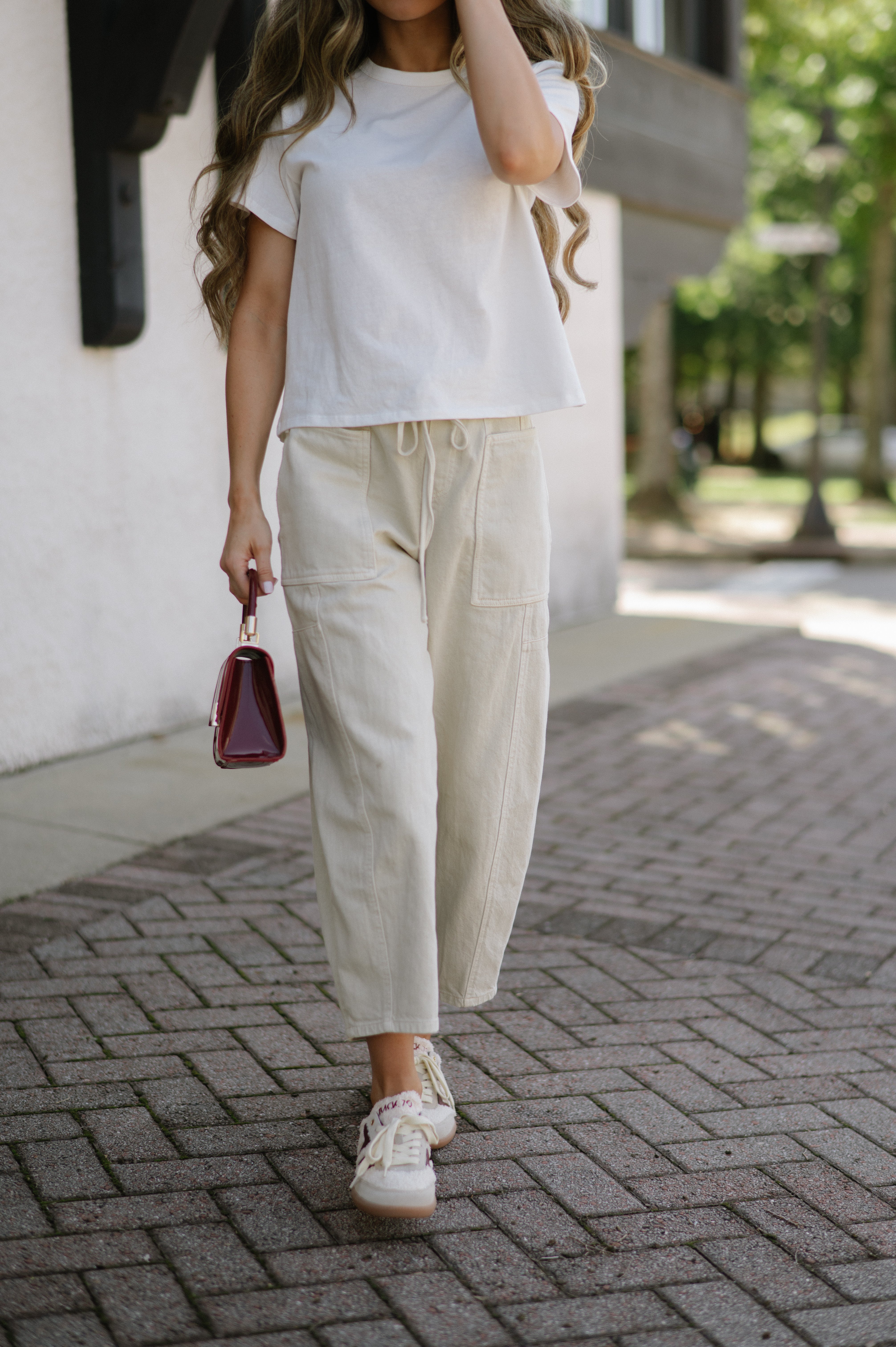 Patch Pocket Pants-Oat