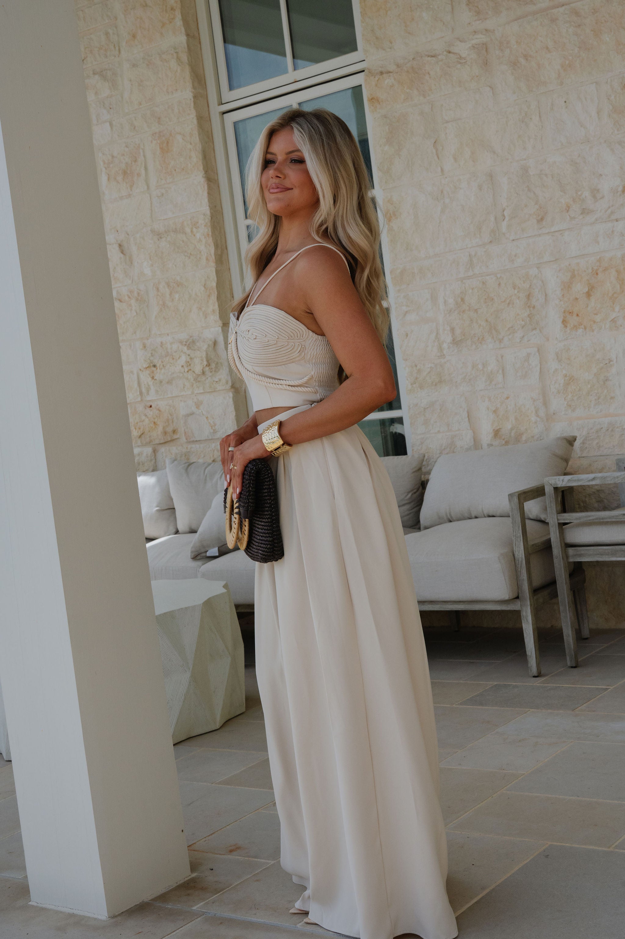 Monti Pants Set-Beige