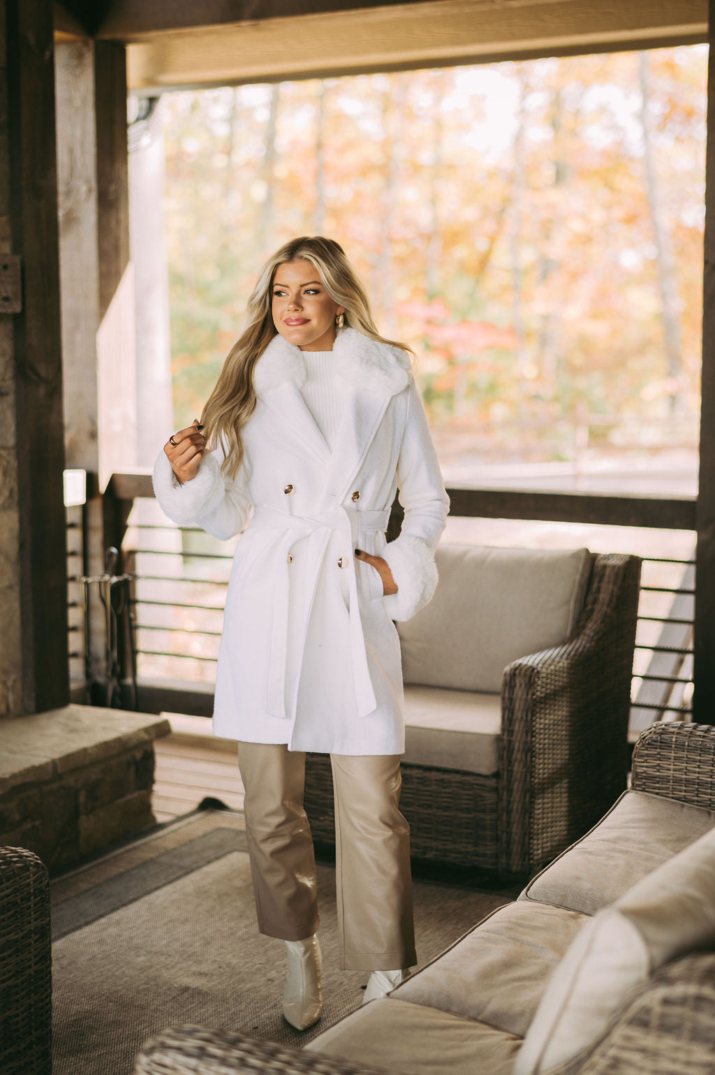 Roxy Coat- White