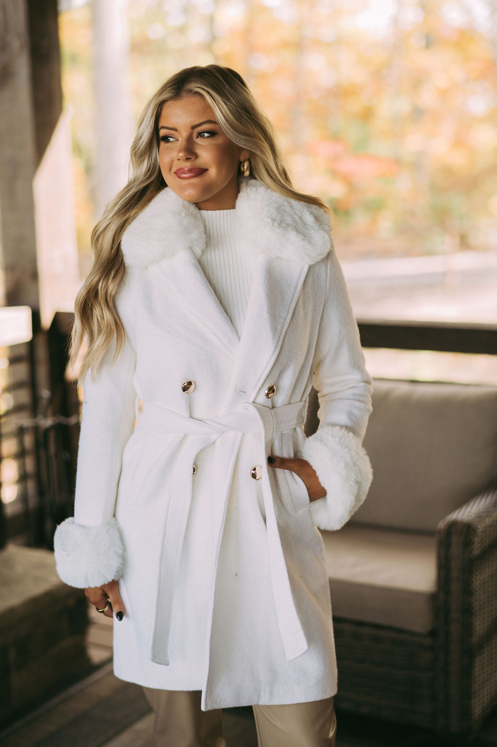 Roxy Coat- White