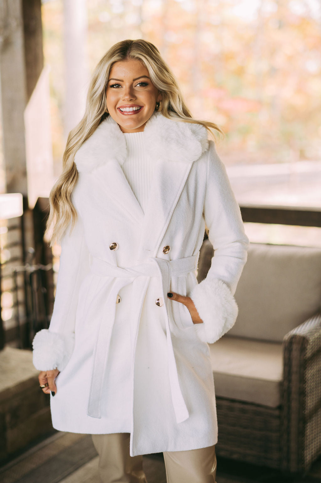 Roxy Coat- White