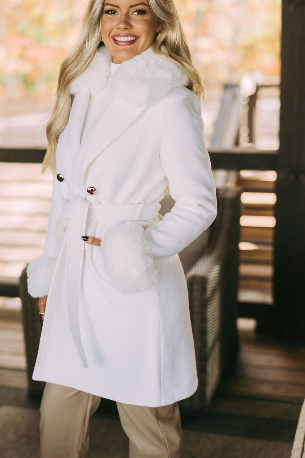 Roxy Coat- White