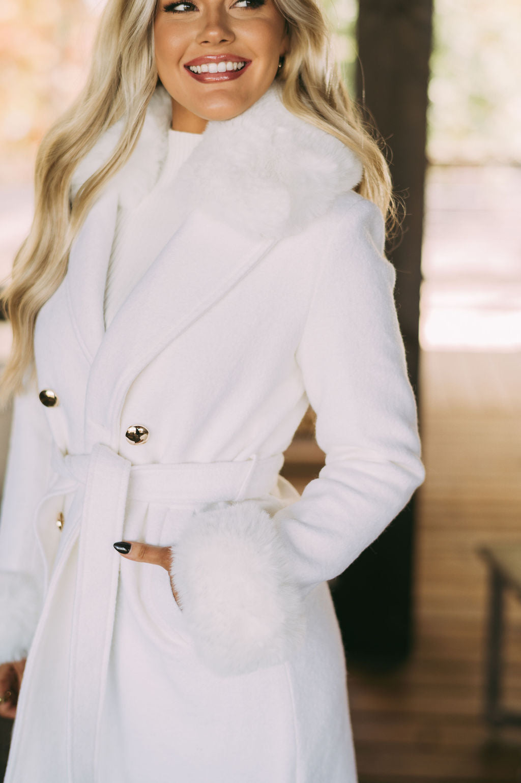 Roxy Coat- White