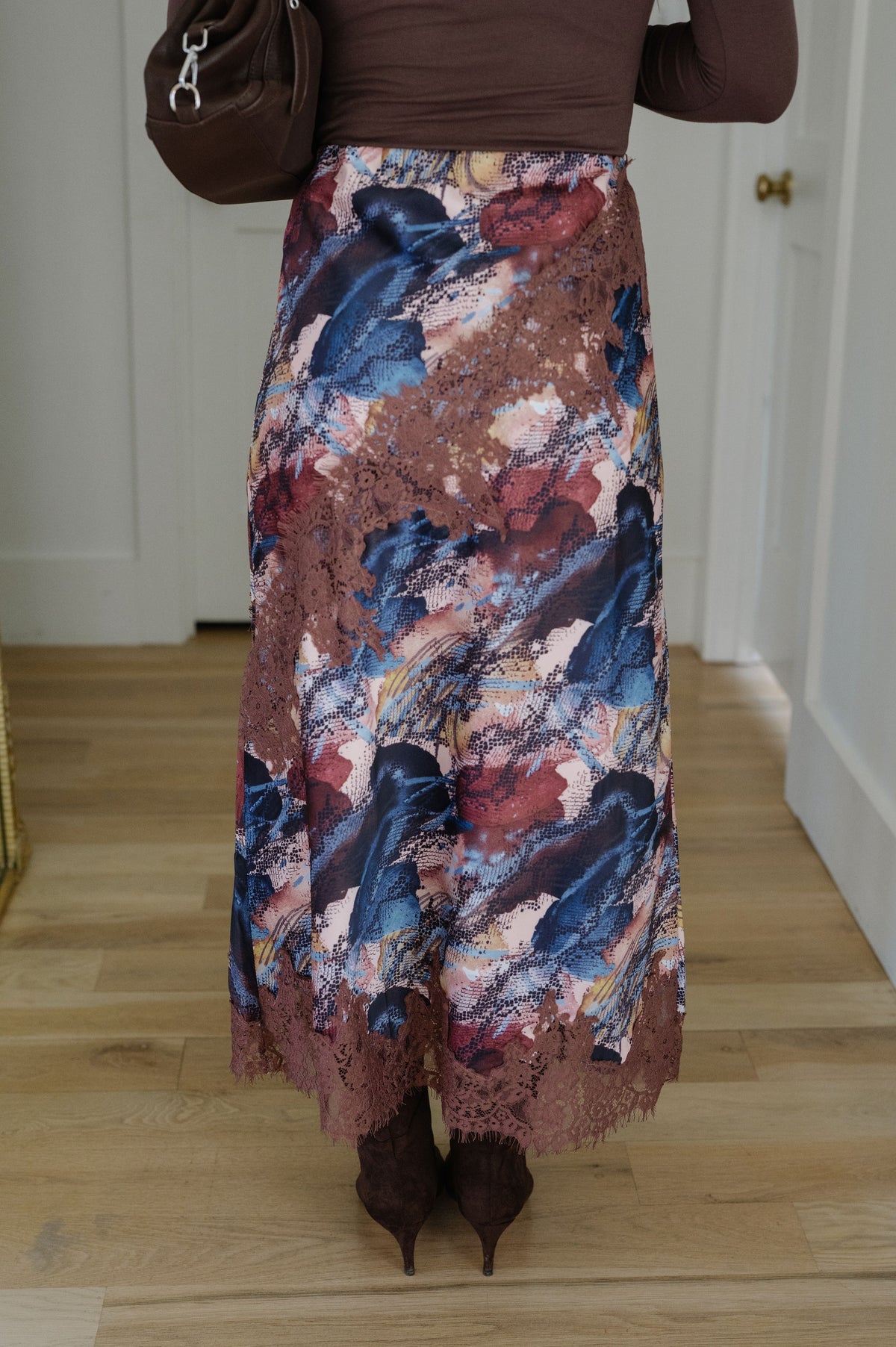 Grace Abstract Midi Skirt