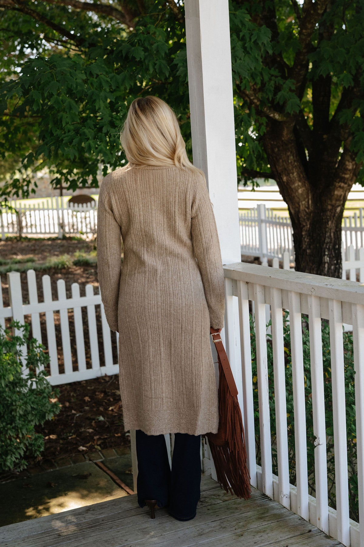 Mia Knit Cardigan-Taupe