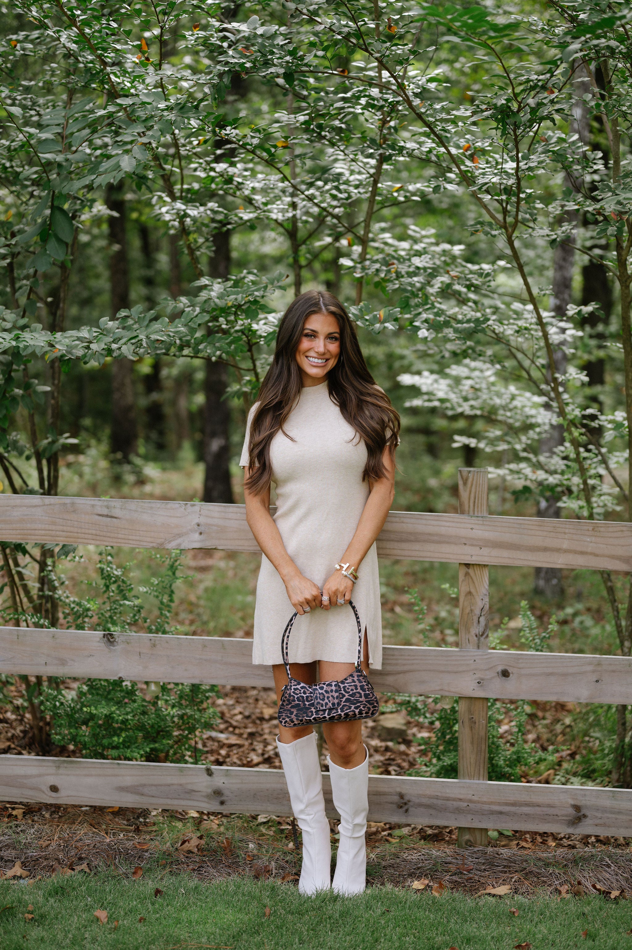 Nori Sweater Dress-Beige