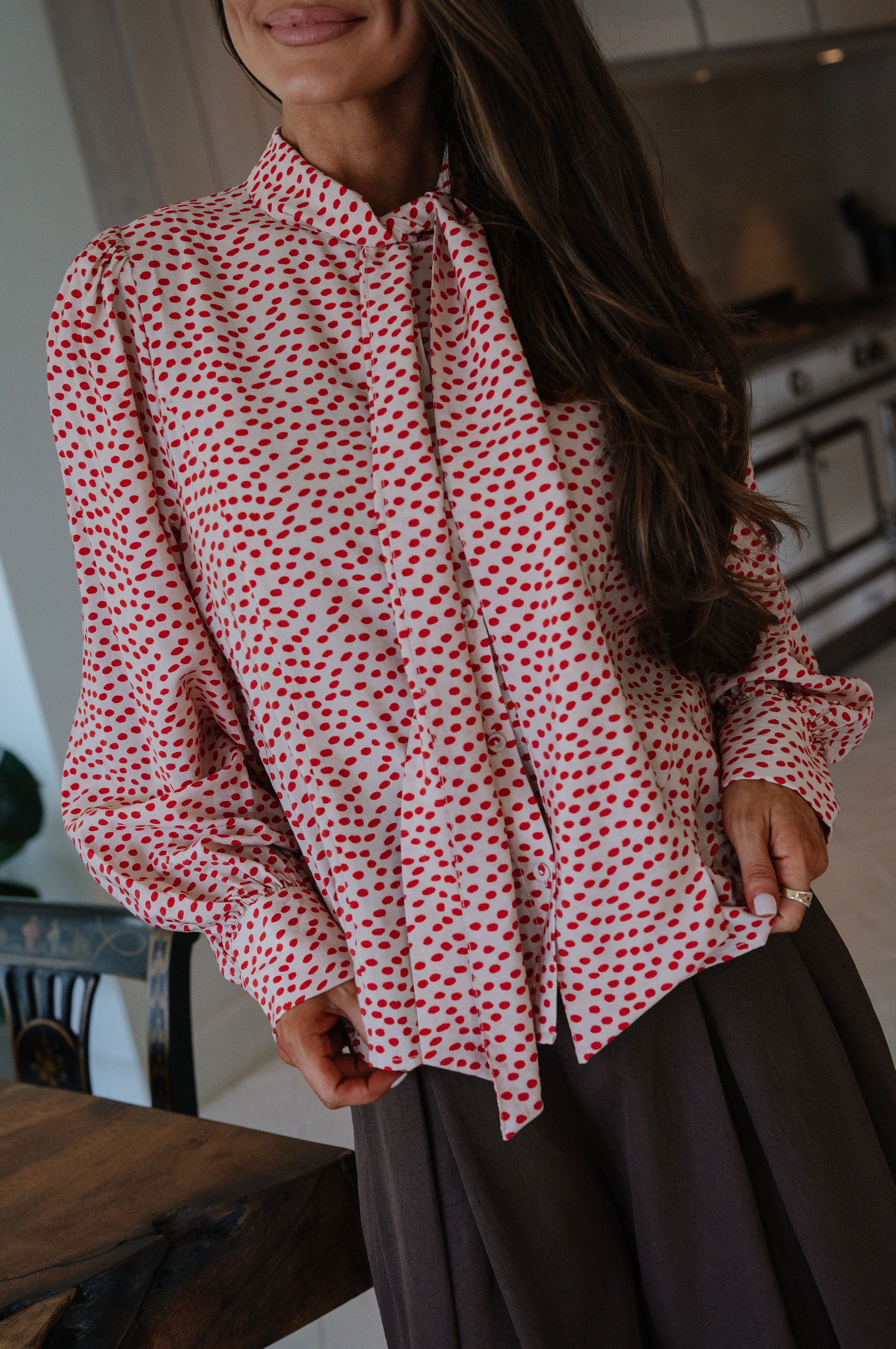 Liv Polka Dot Top- Red