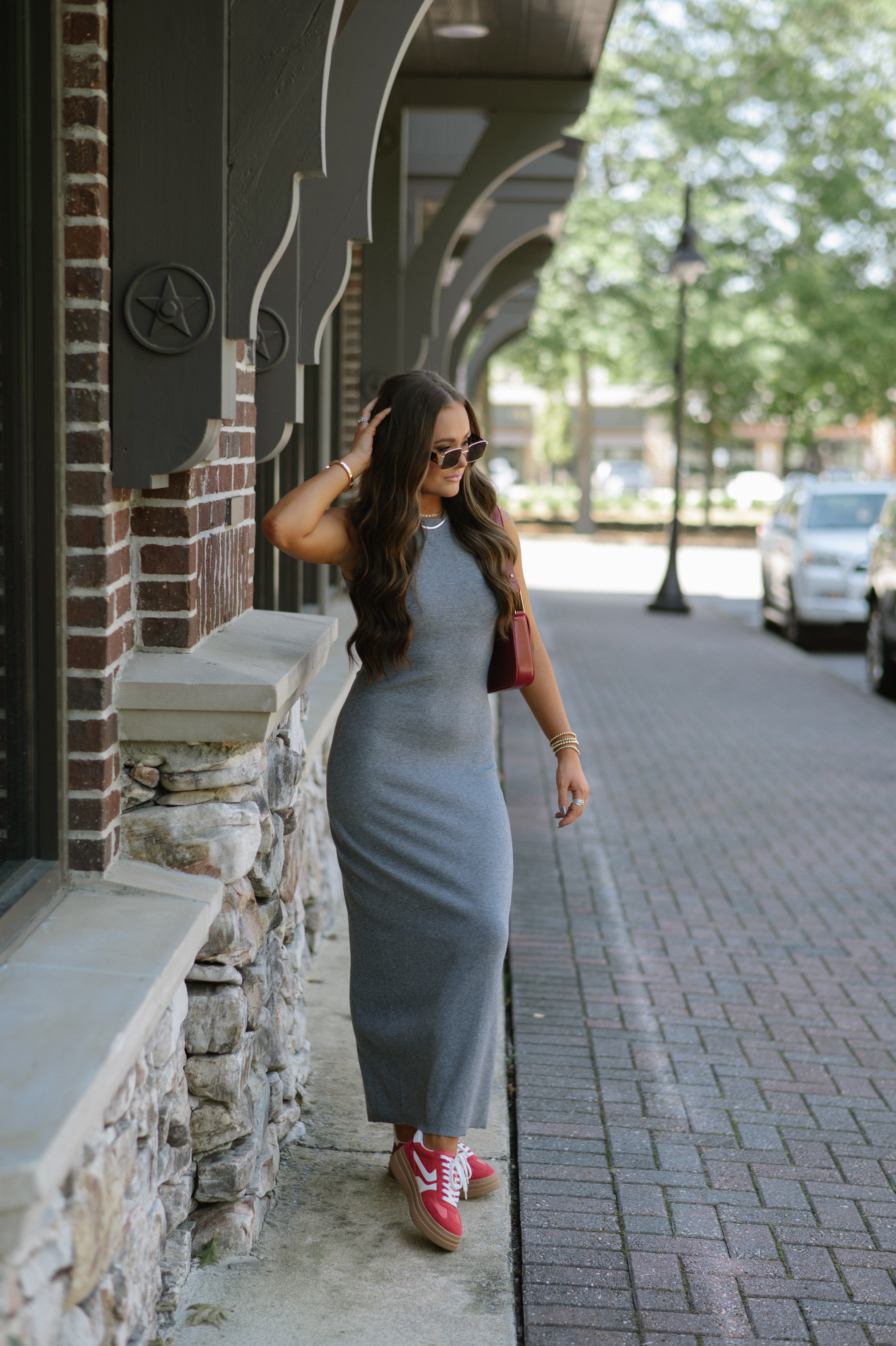 Leyton Maxi Dress-Heather Grey