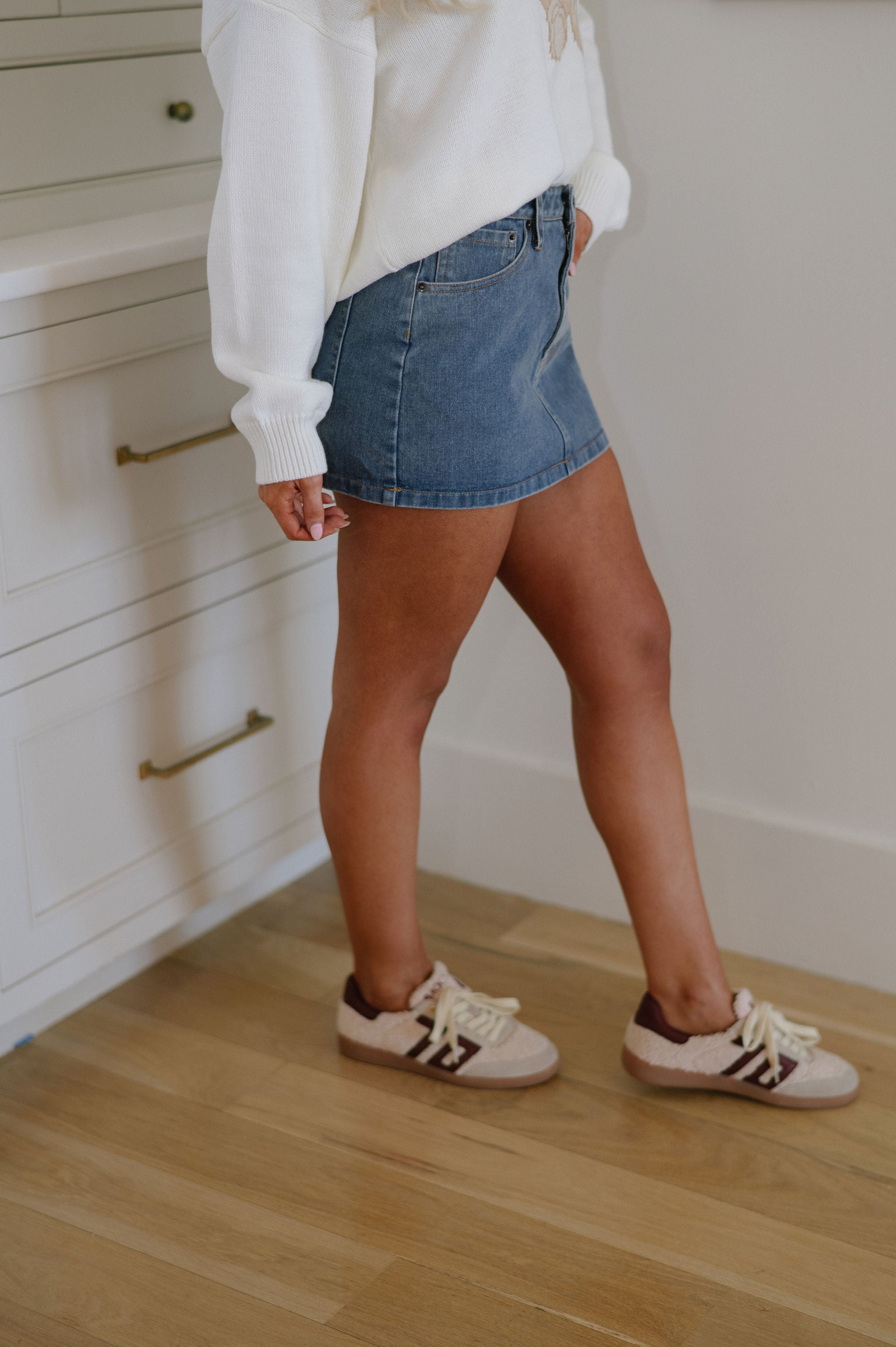 Lena Skirt-Denim// PETITE