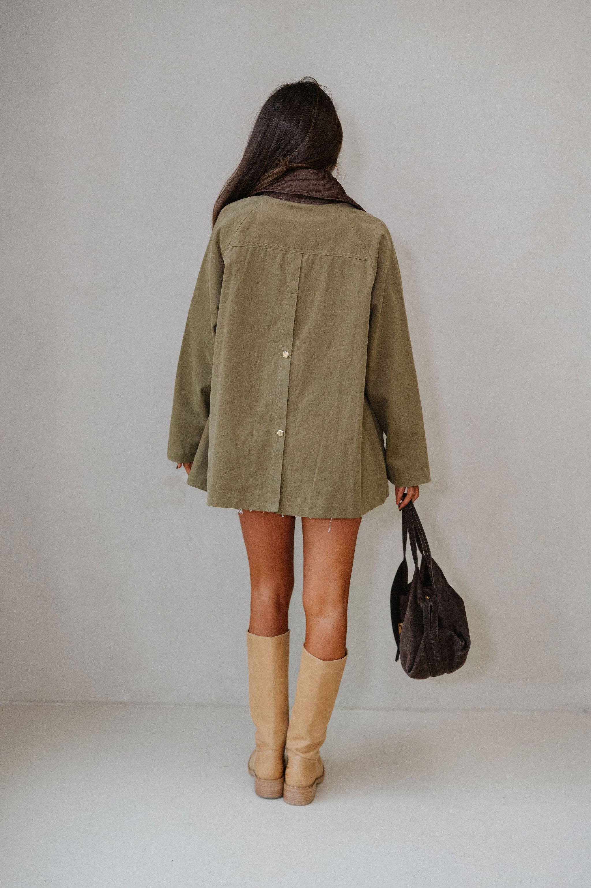 Mabel Barn Jacket-Olive