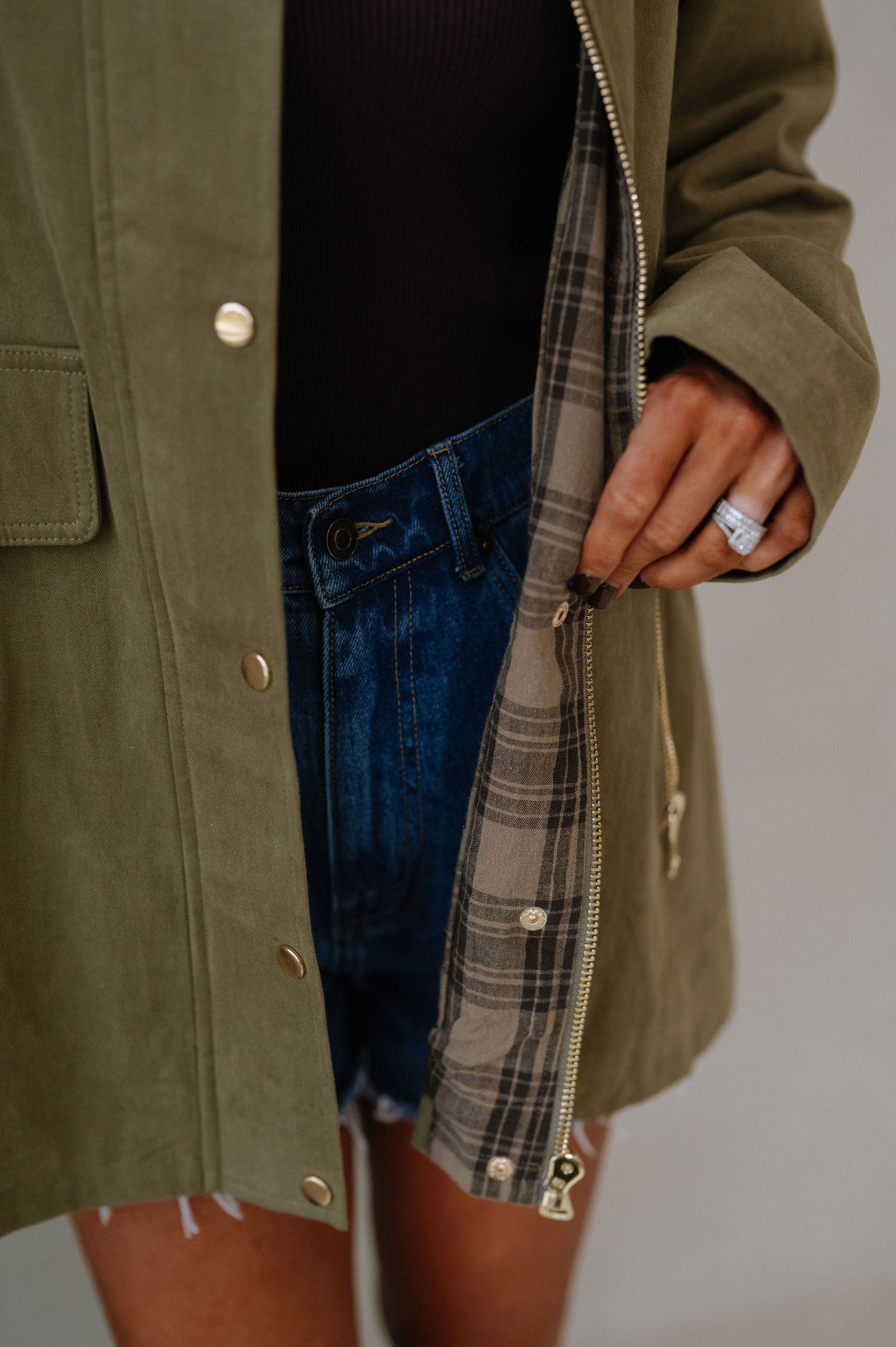 Mabel Barn Jacket-Olive