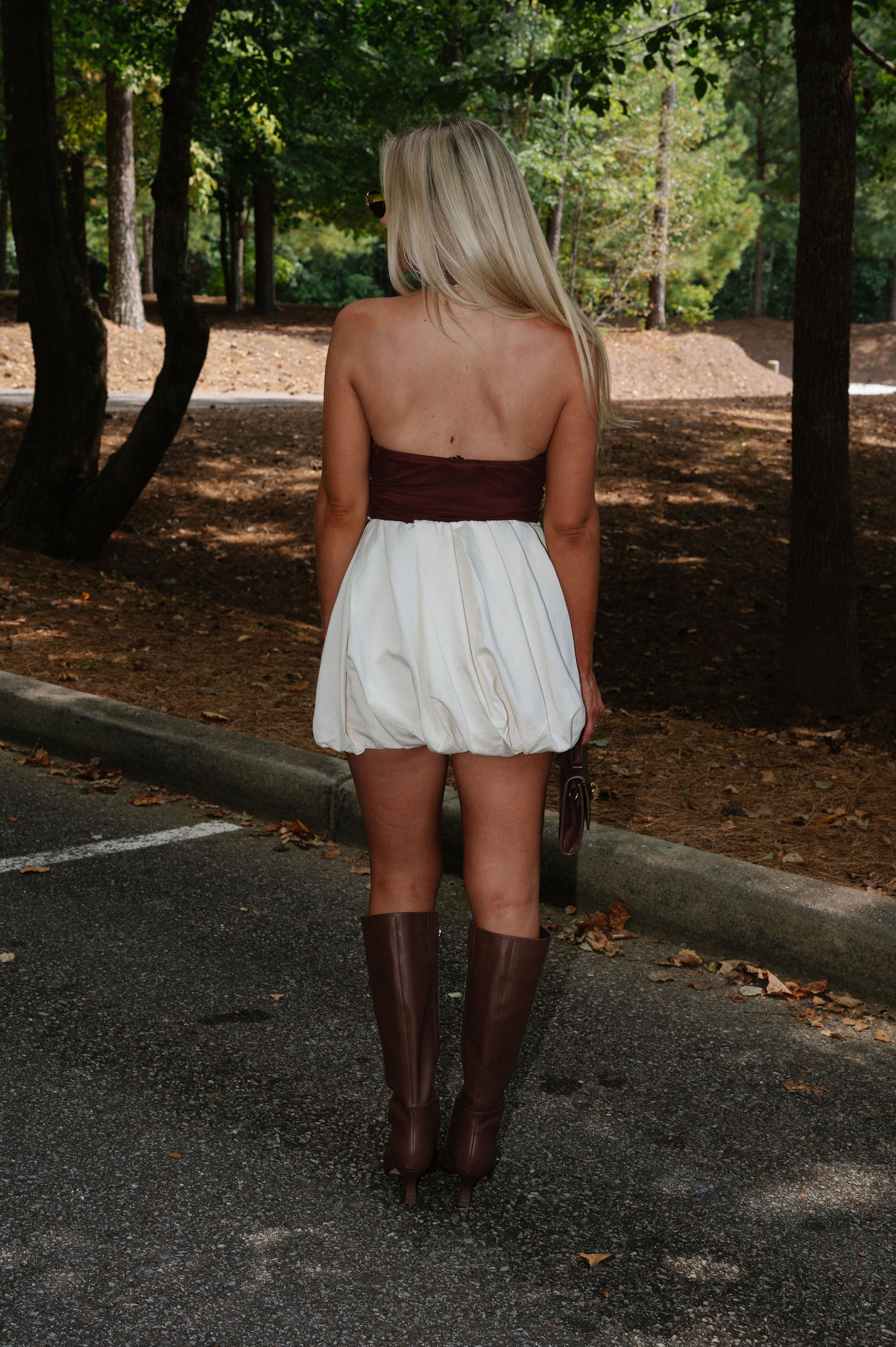 Raine Balloon Mini Skirt-Cream