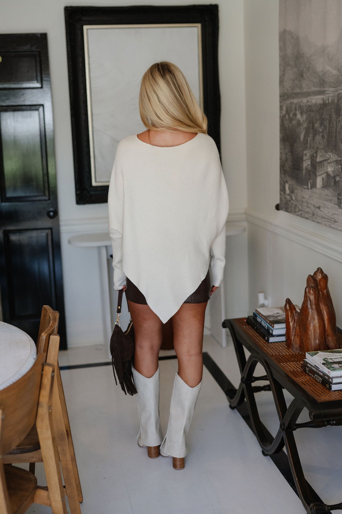 Sydney Leather Mini Skirt-Brown