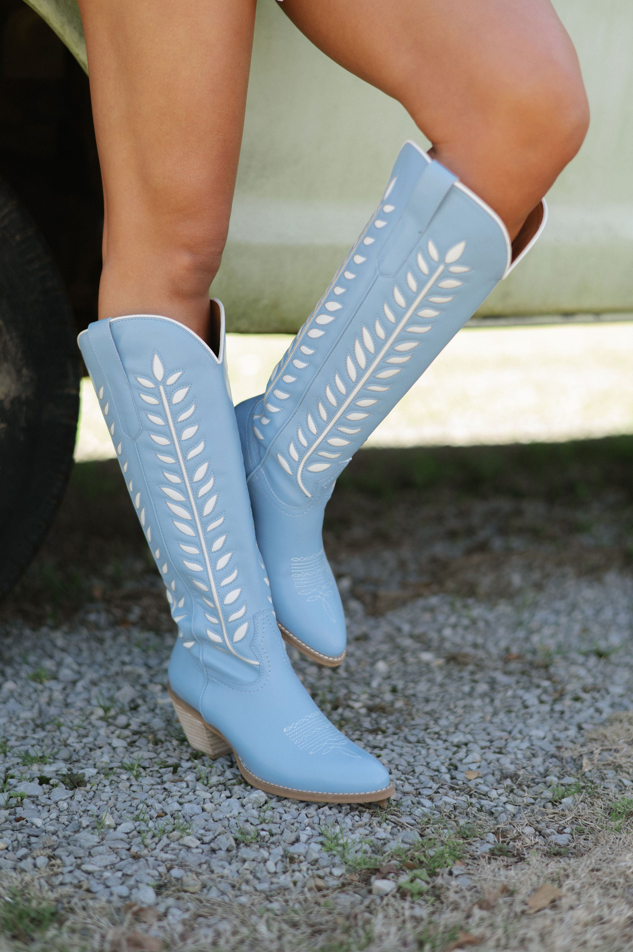 Glenda Western Boots-Blue