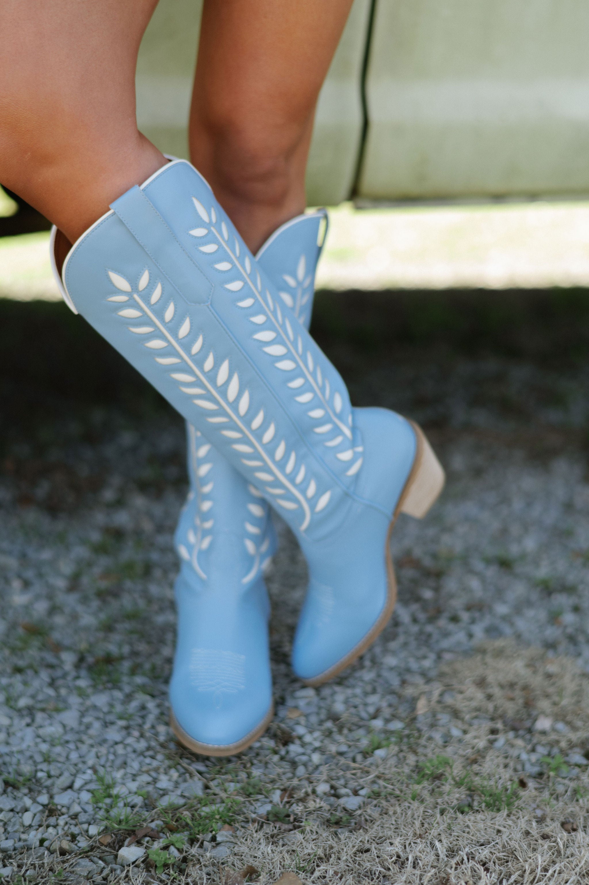 Glenda Western Boots-Blue