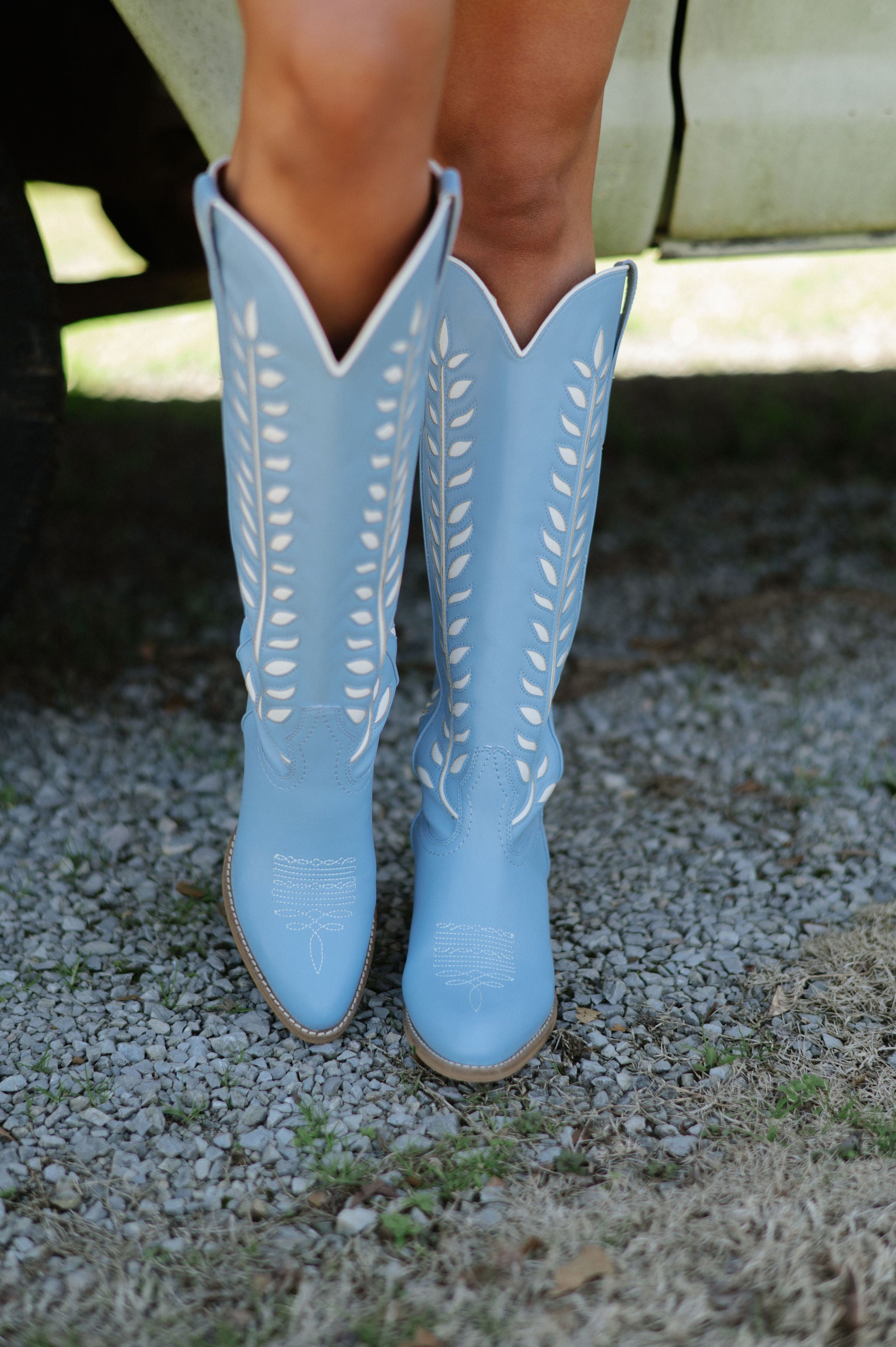 Glenda Western Boots-Blue