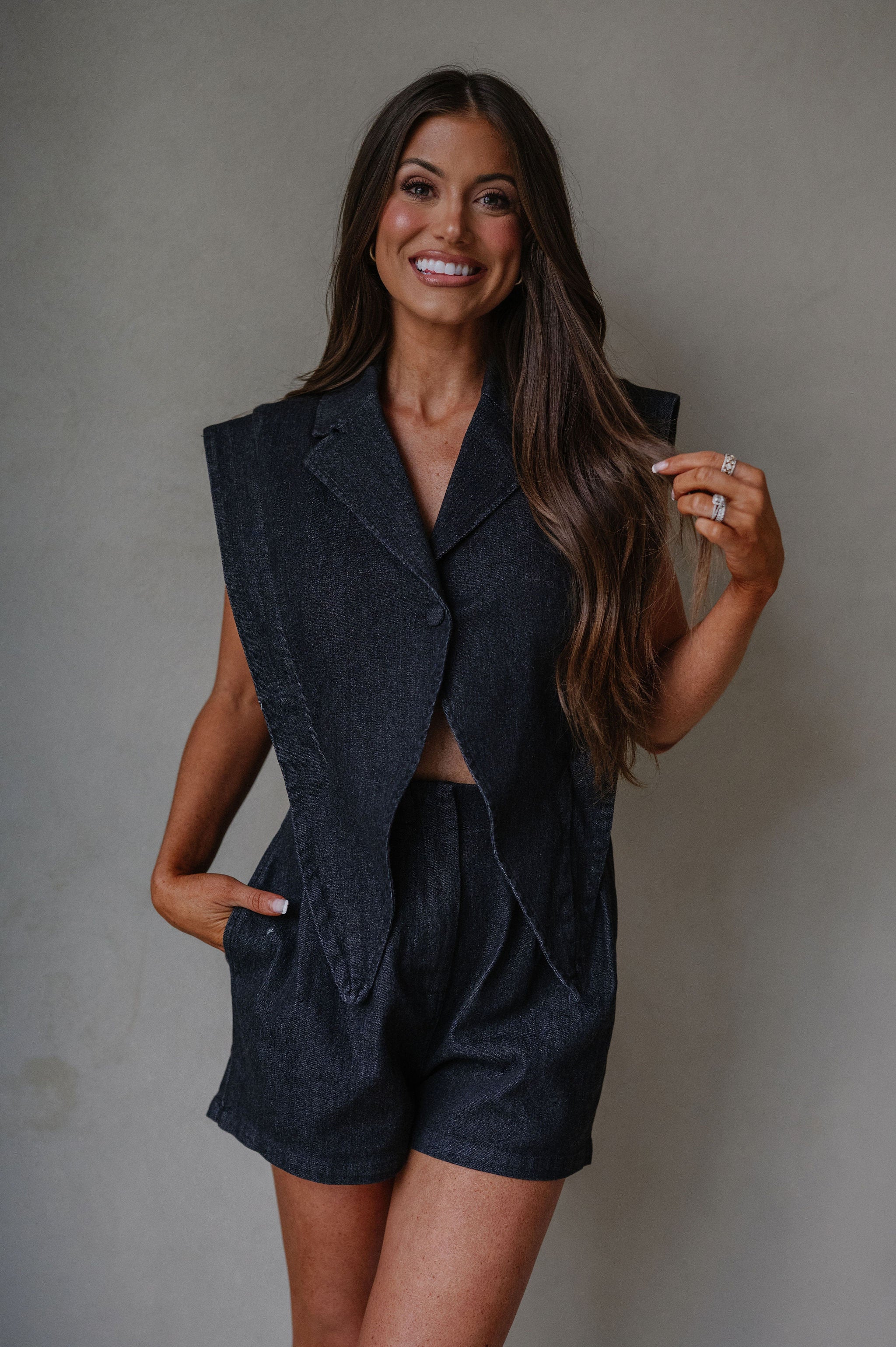 Benny Romper-Charcoal