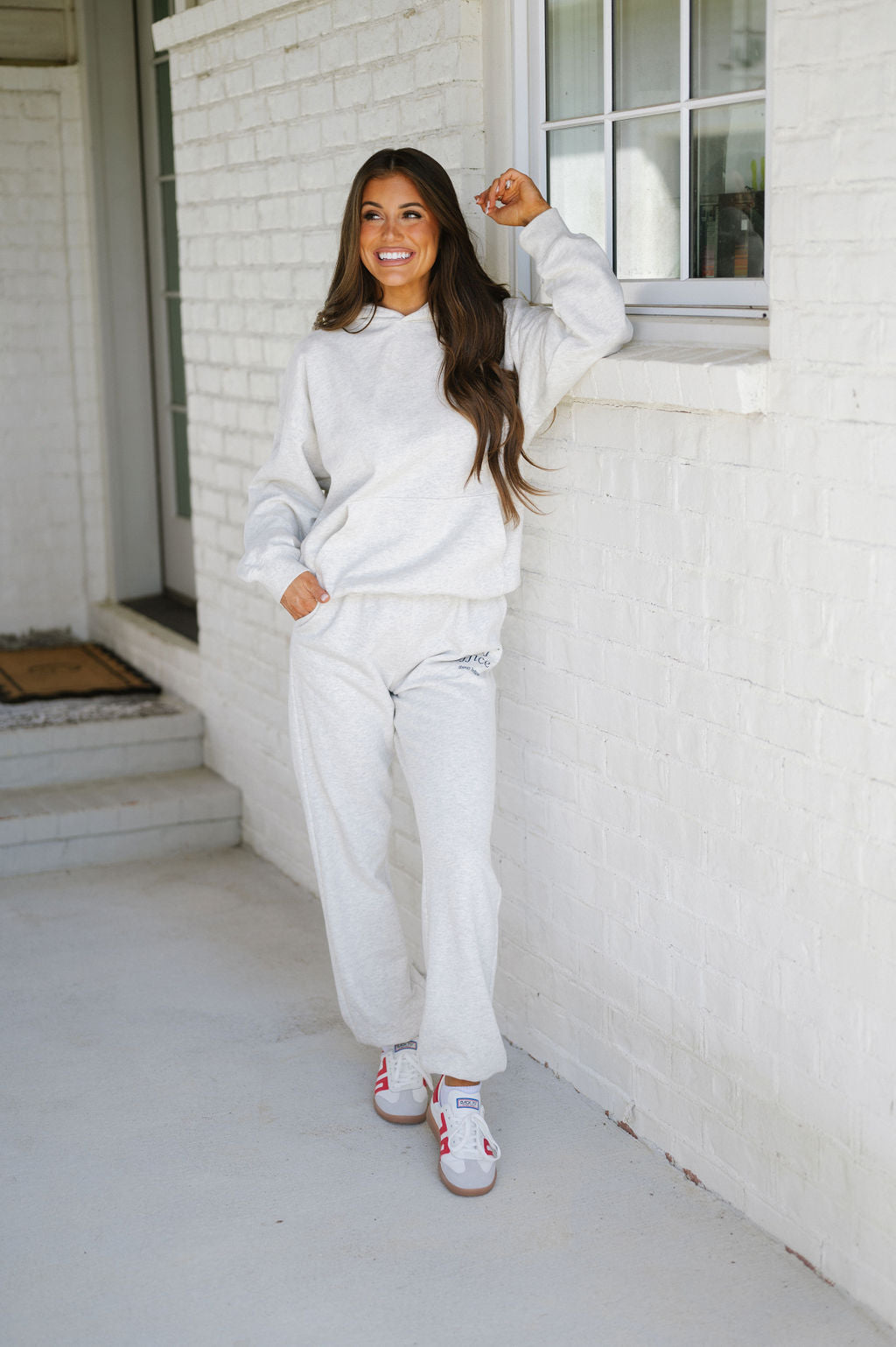 Out Of Office Hoodie Set- Heather Oat