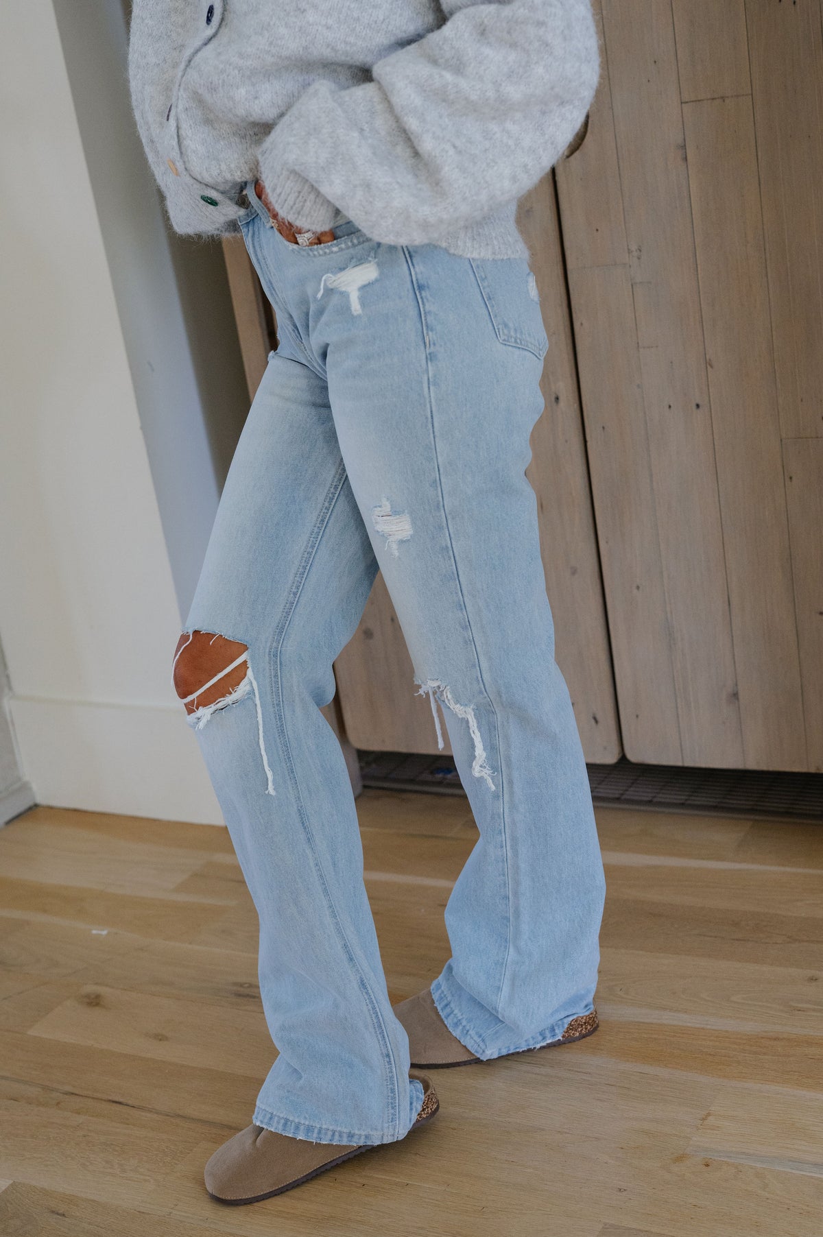 Wilma Straight Leg Jeans-Light Wash