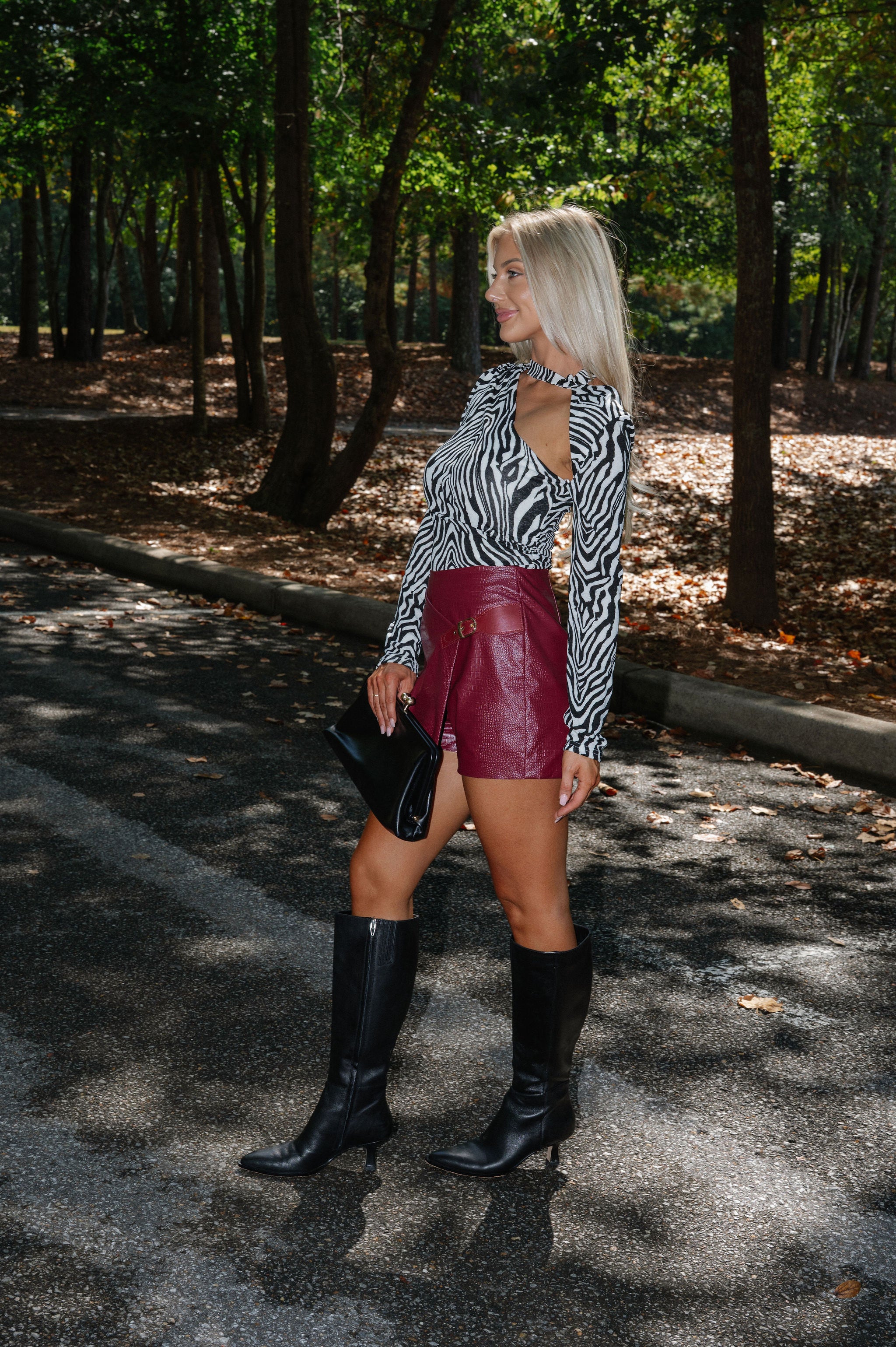 Jenny Cut Out Top- Zebra