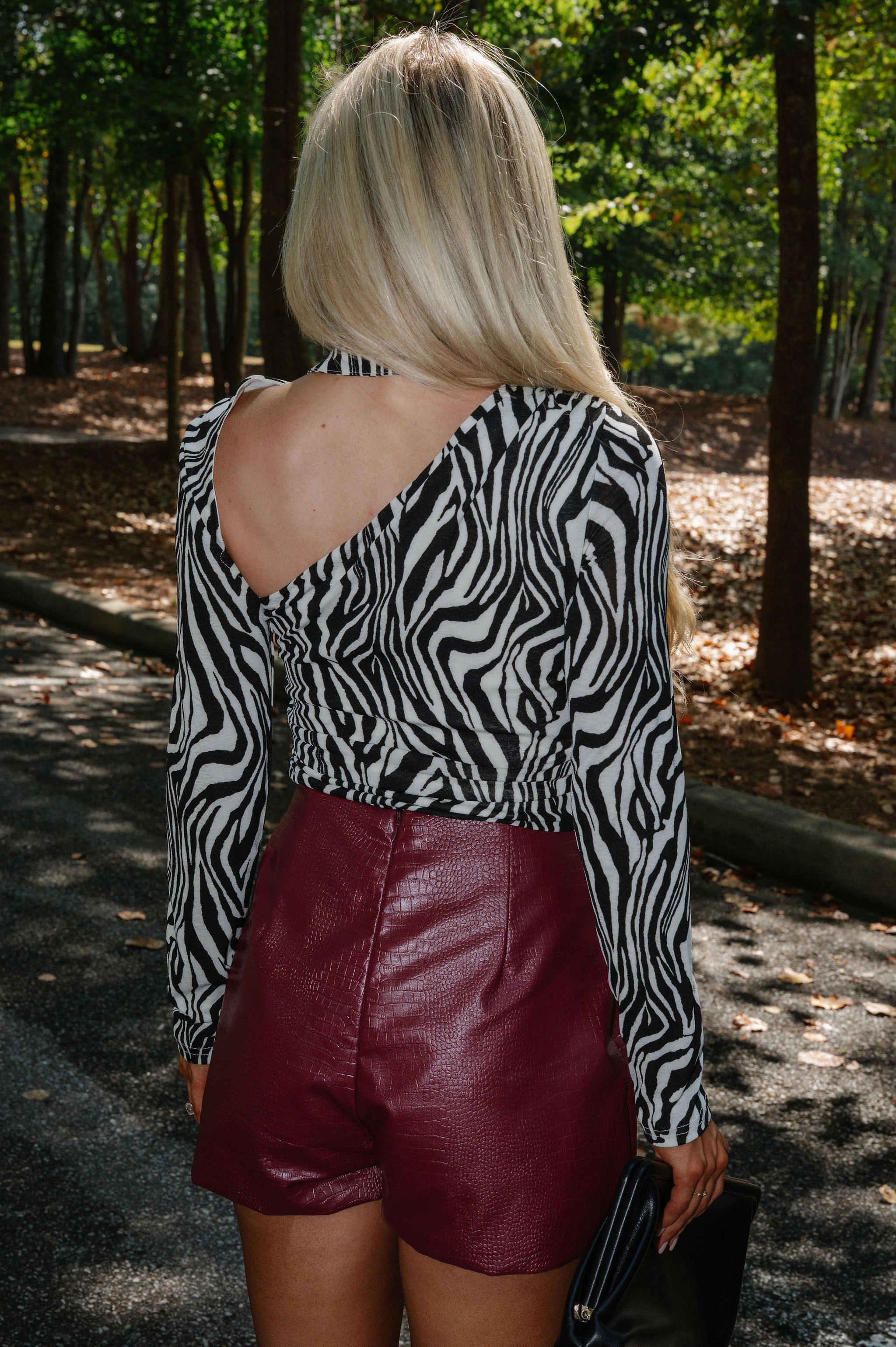 Jenny Cut Out Top- Zebra