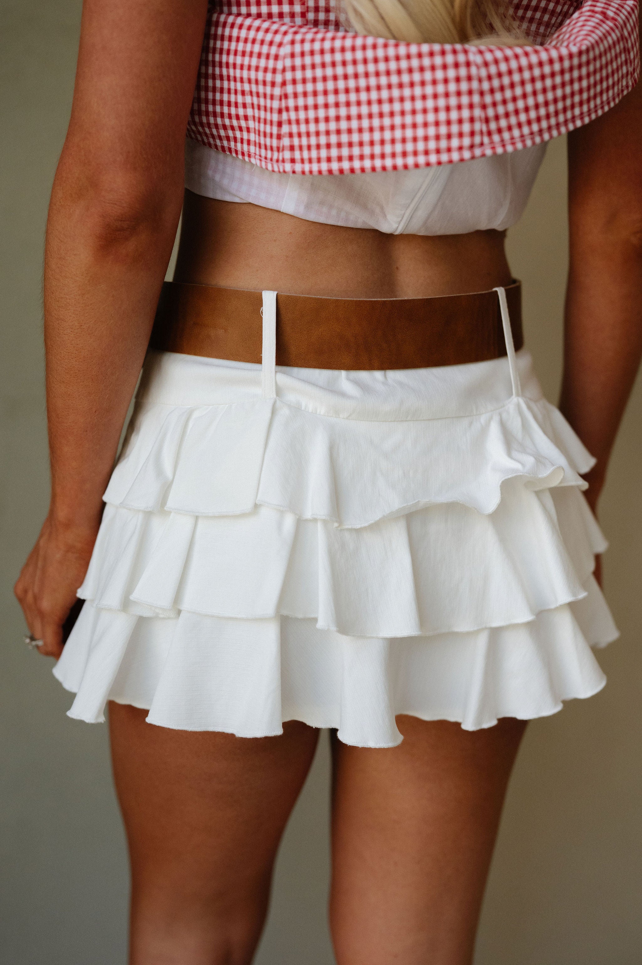 Rainey Mini Skort- White