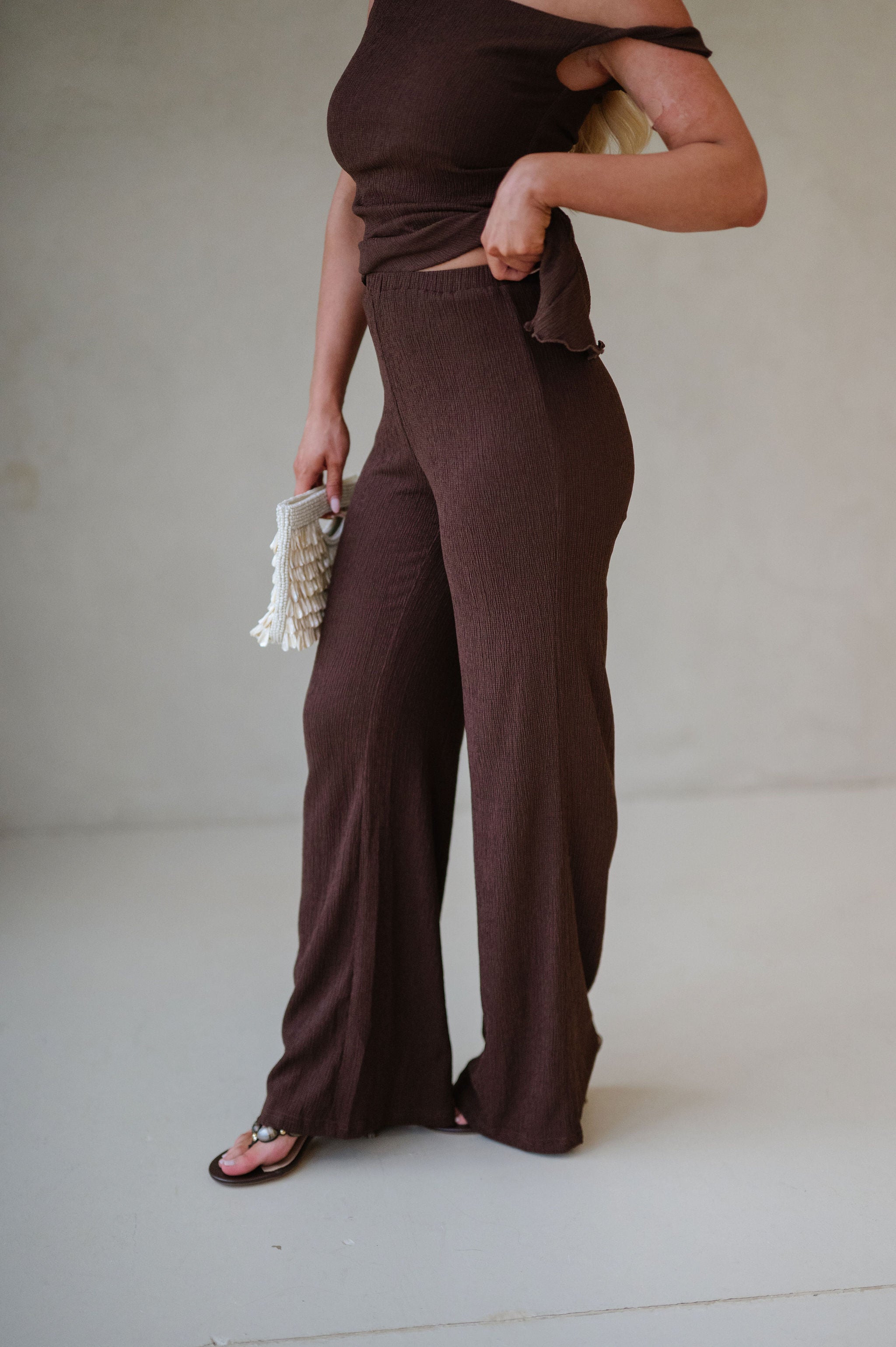 Donnie Pants Set-Brown