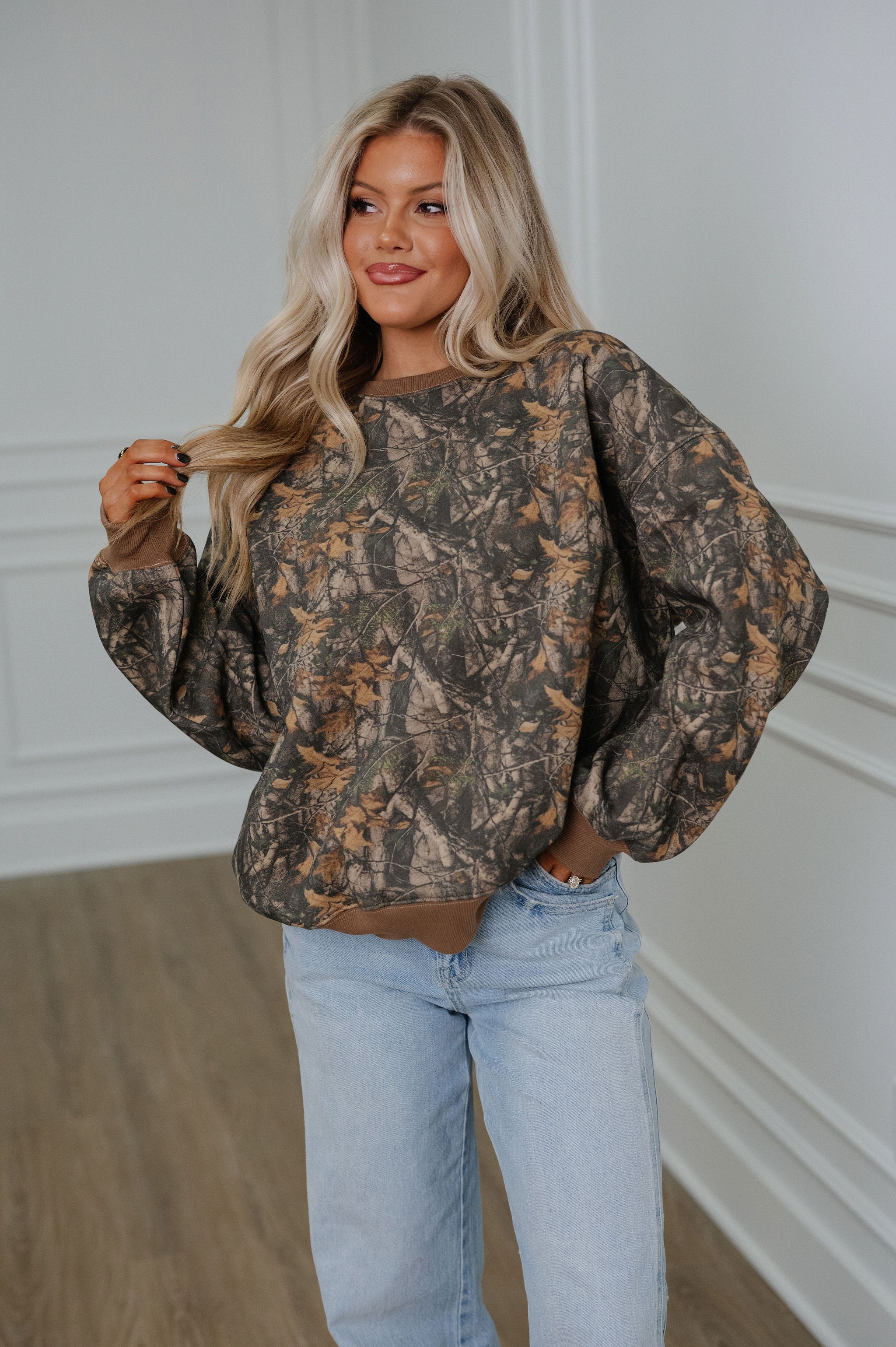 Bayou Fleece Sweatshirt-Camo
