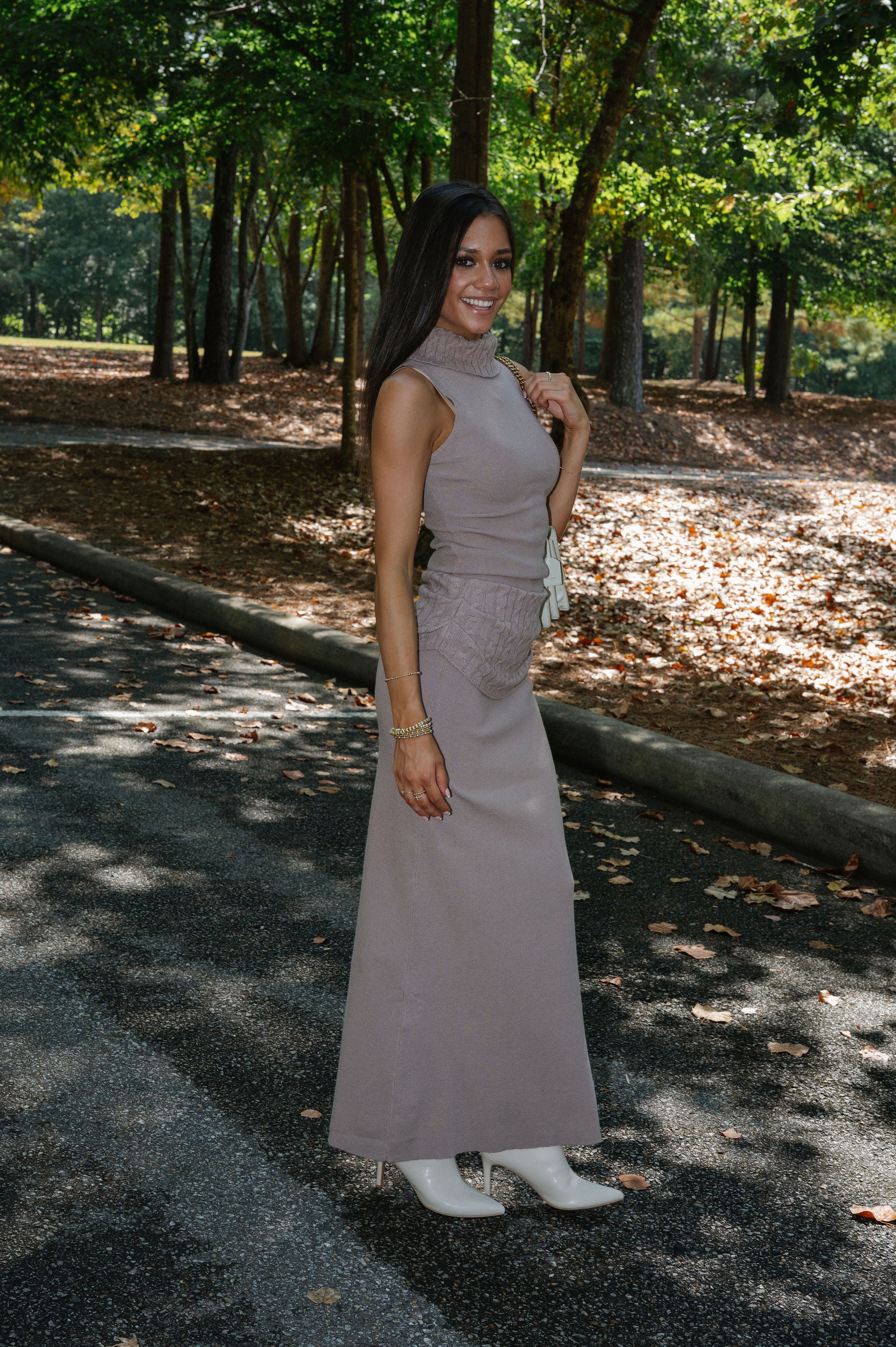 Arden Skirt Set- Taupe