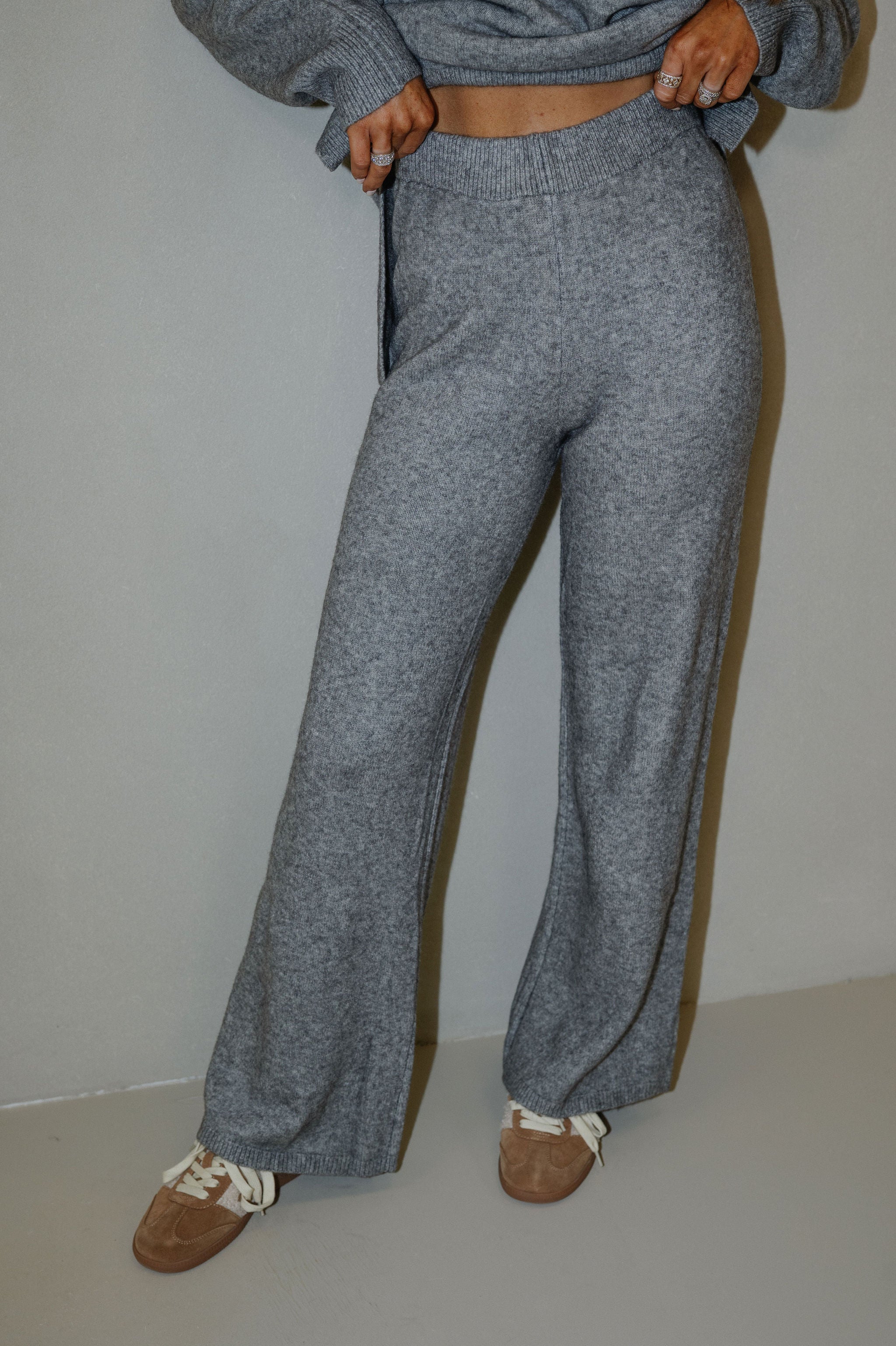 Durango Sweater Pants Set-Charcoal