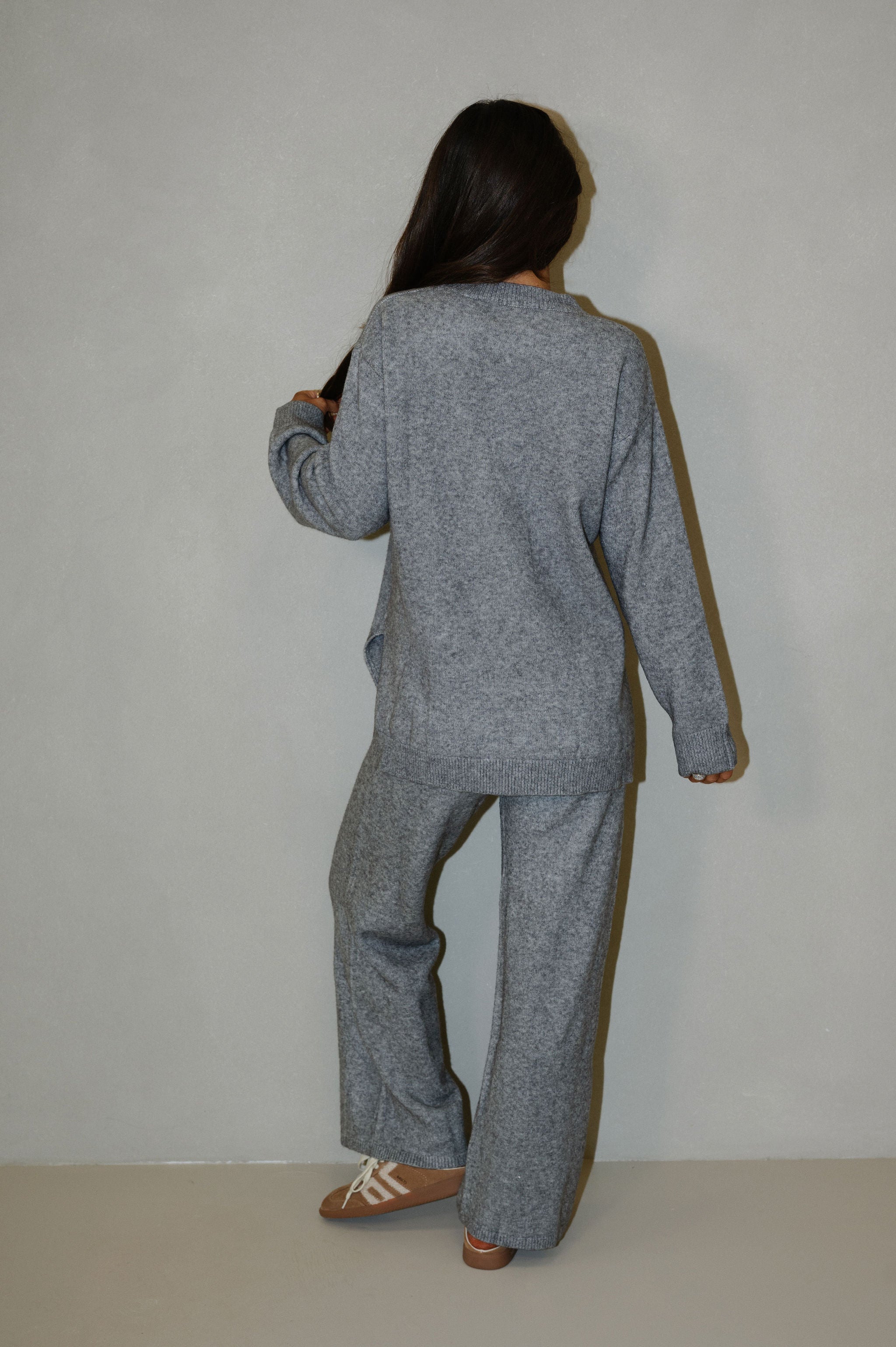 Durango Sweater Pants Set-Charcoal
