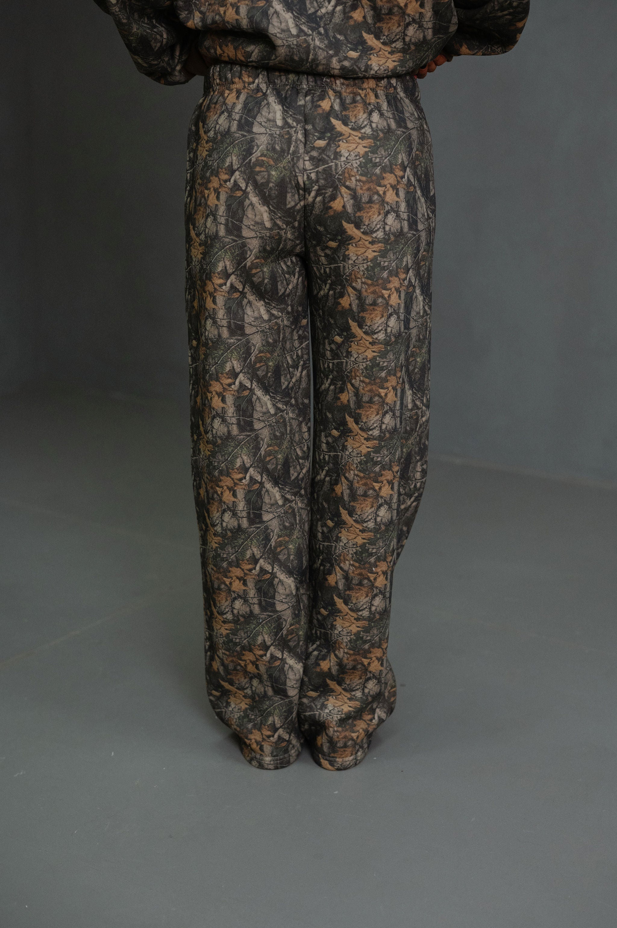 Bayou Fleece Wide Leg Sweatpants-Camo