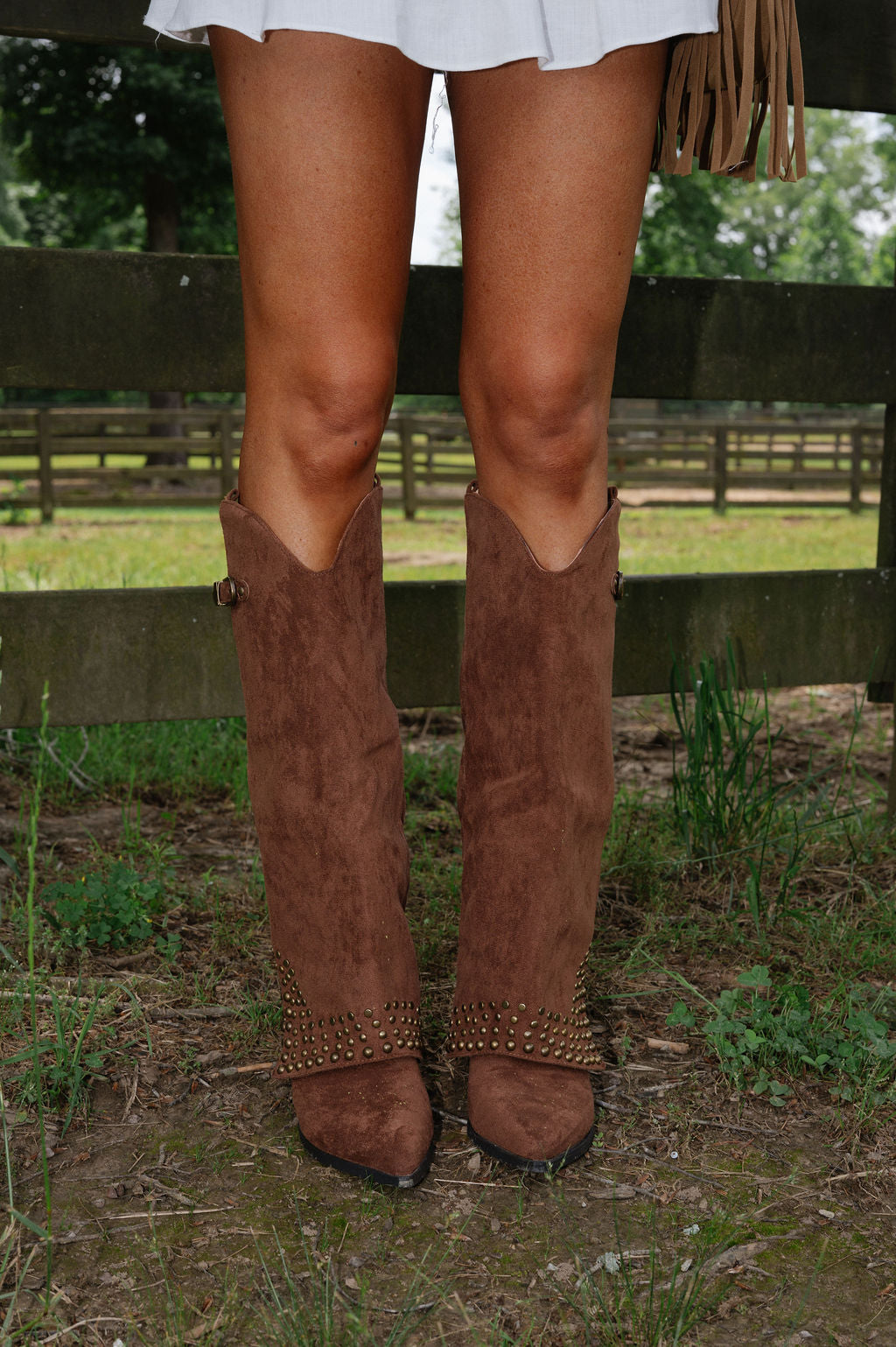 Lucy Western Boots-Dark Brown