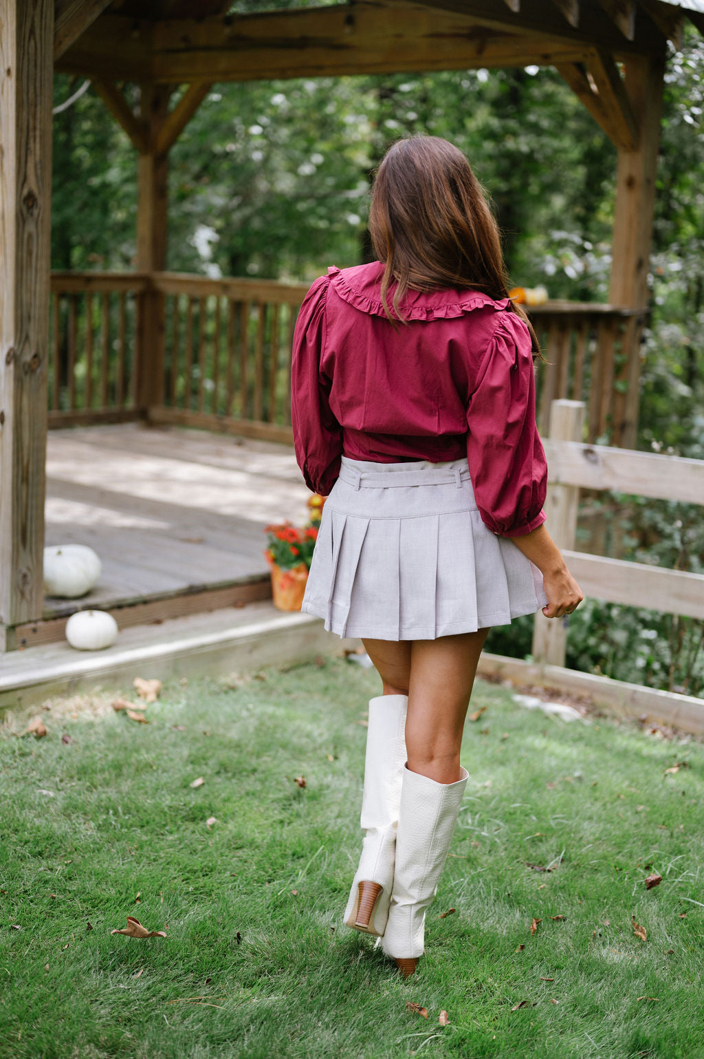 Matilda Blouse-Burgundy