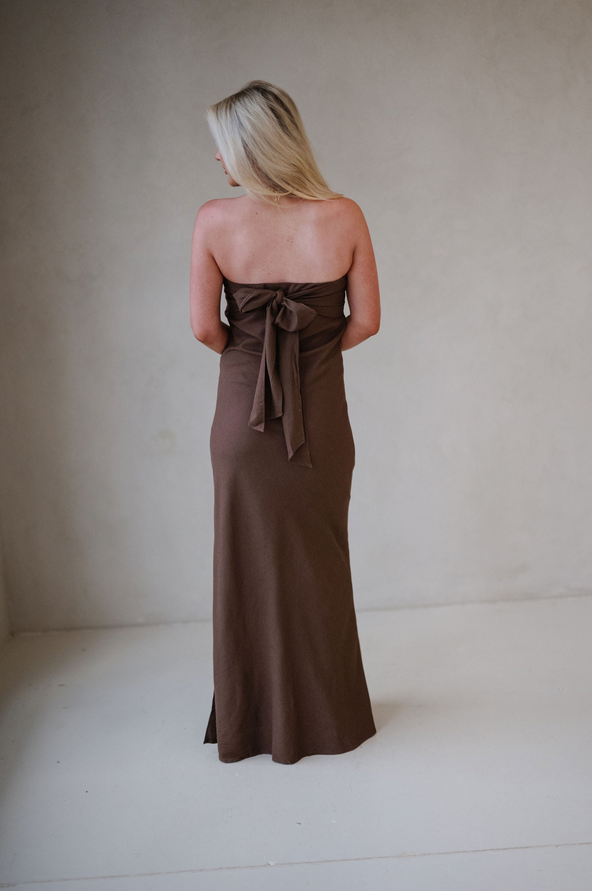 Hampton Maxi Dress-Brown
