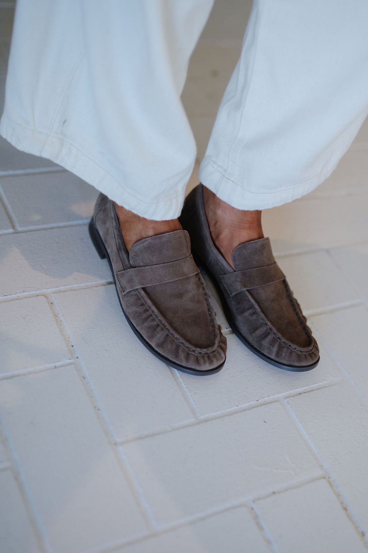 Ronie Loafer-Taupe Suede