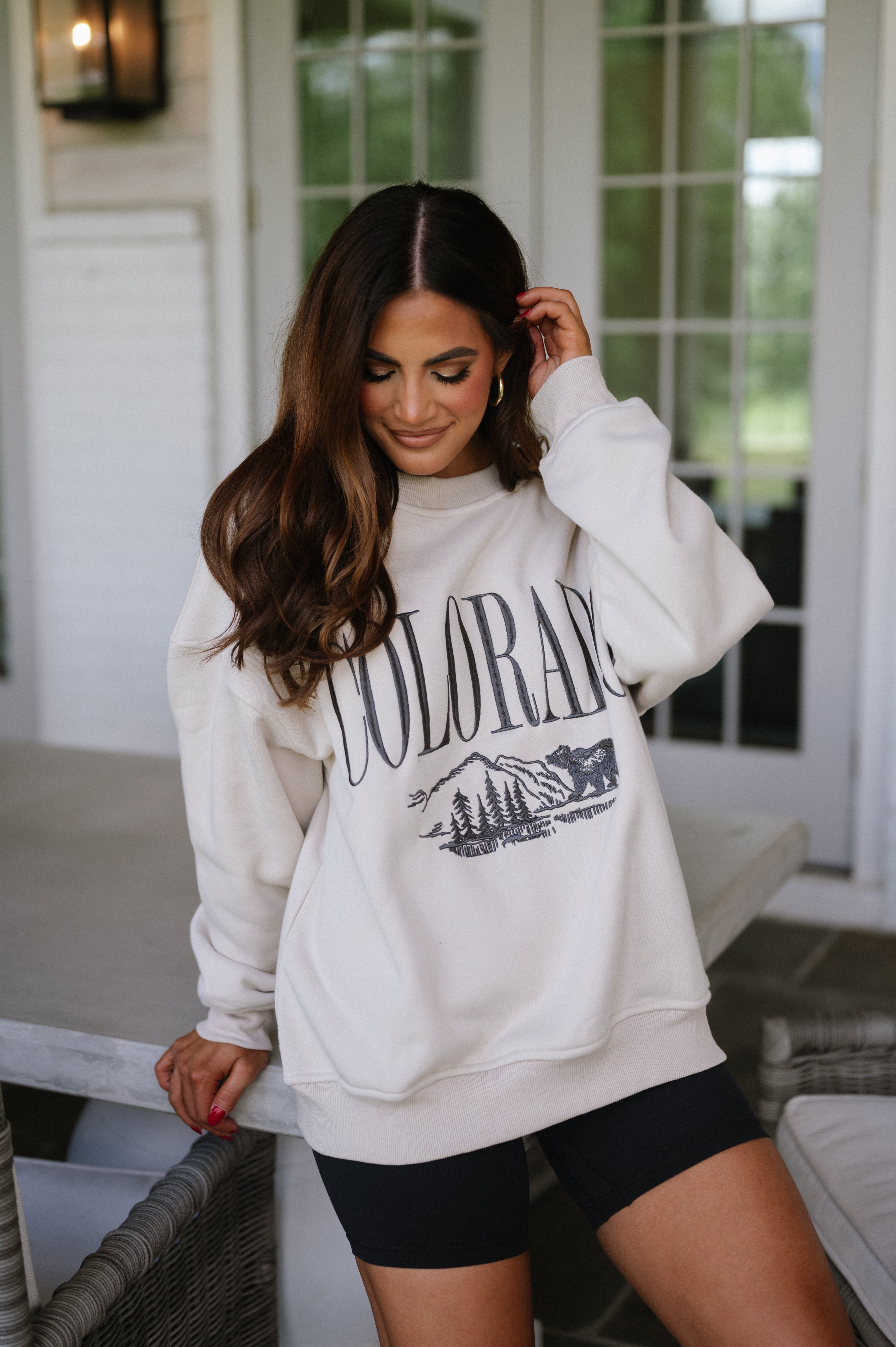 Colorado Oversized Sweatshirt-Beige