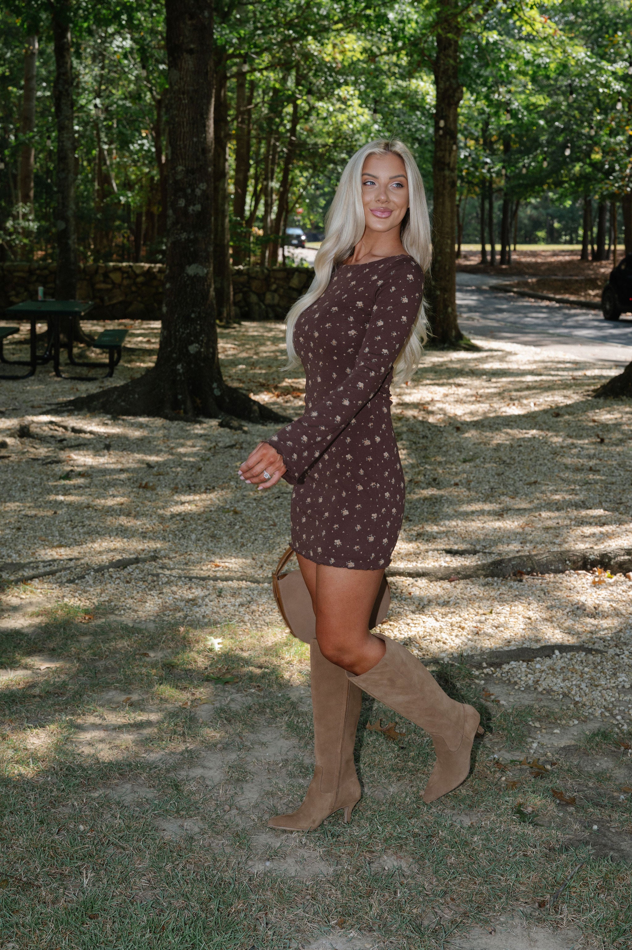 Fiora Dress-Brown Multi